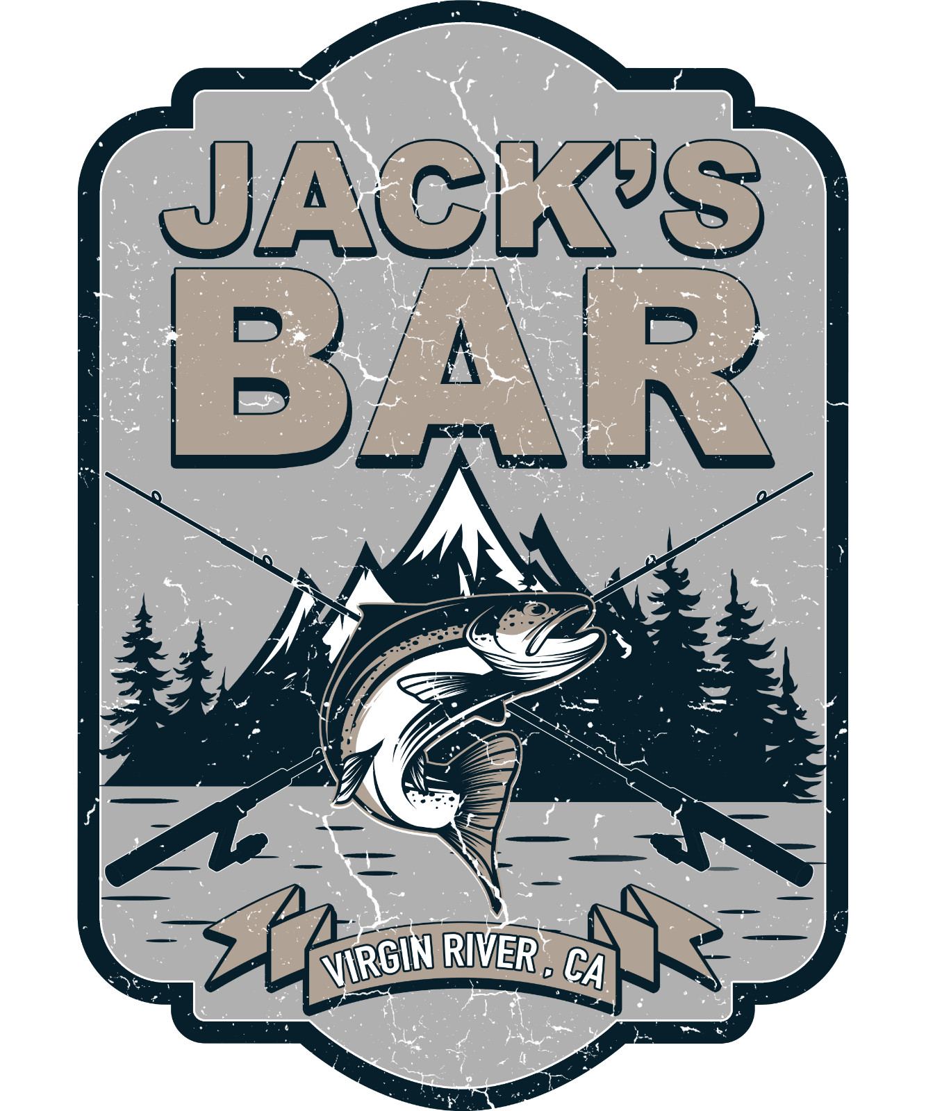 JACKS BAR Design Metal Sign (PLEASE READ DESCRIPTION)