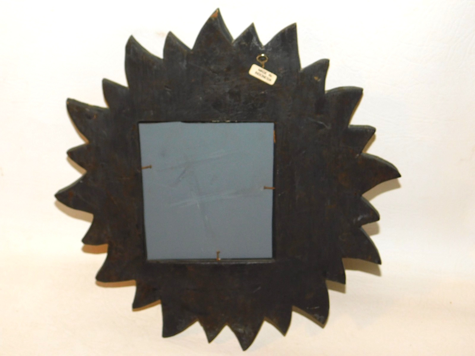 Vintage 90s Celestial Sun Crescent Moon Stars Mirror 10.75in Hand-Painted BOHO