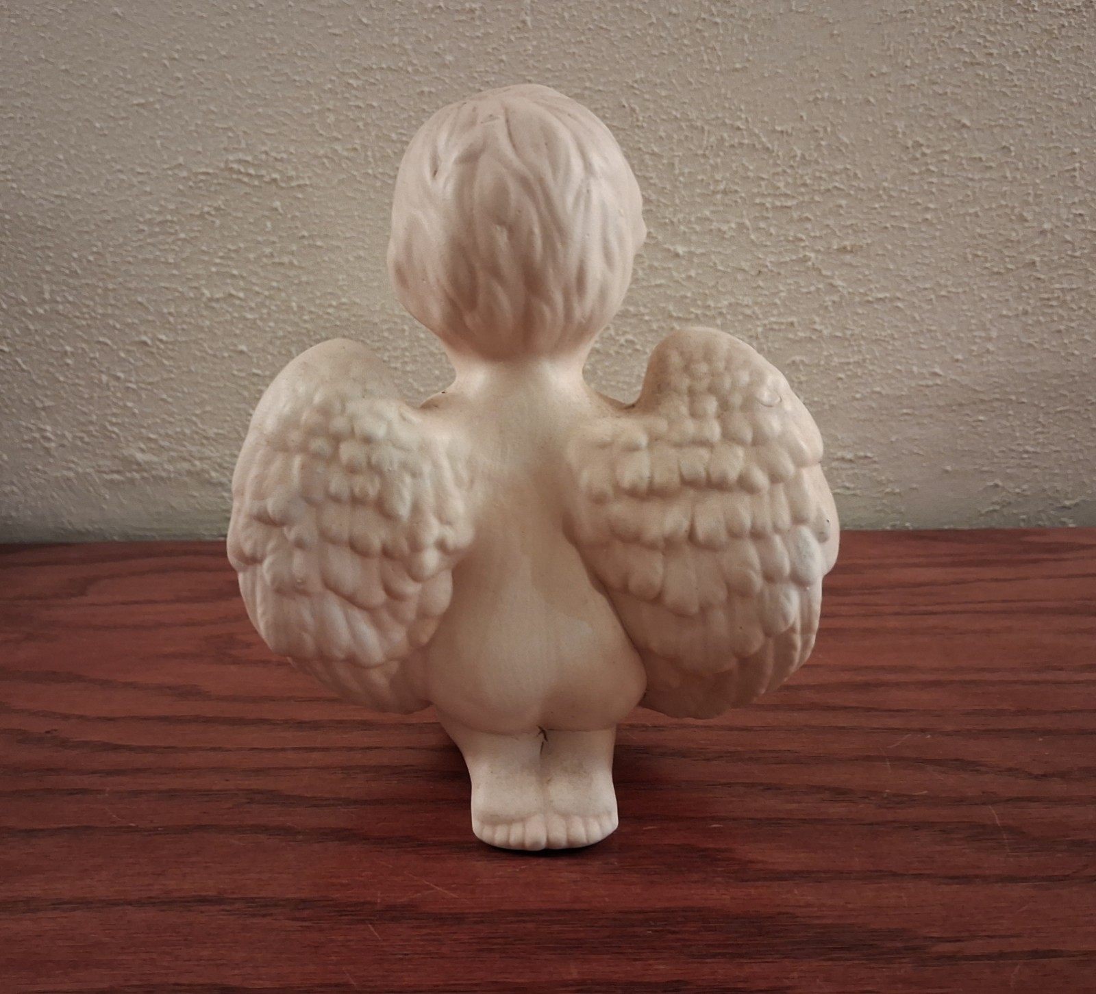 Angel Cherub Figurine Praying Ceramic Handcrafted 6.75 in Vintage