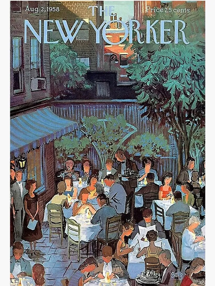 The New Yorker August 1958 Premium Matte Vertical Poster