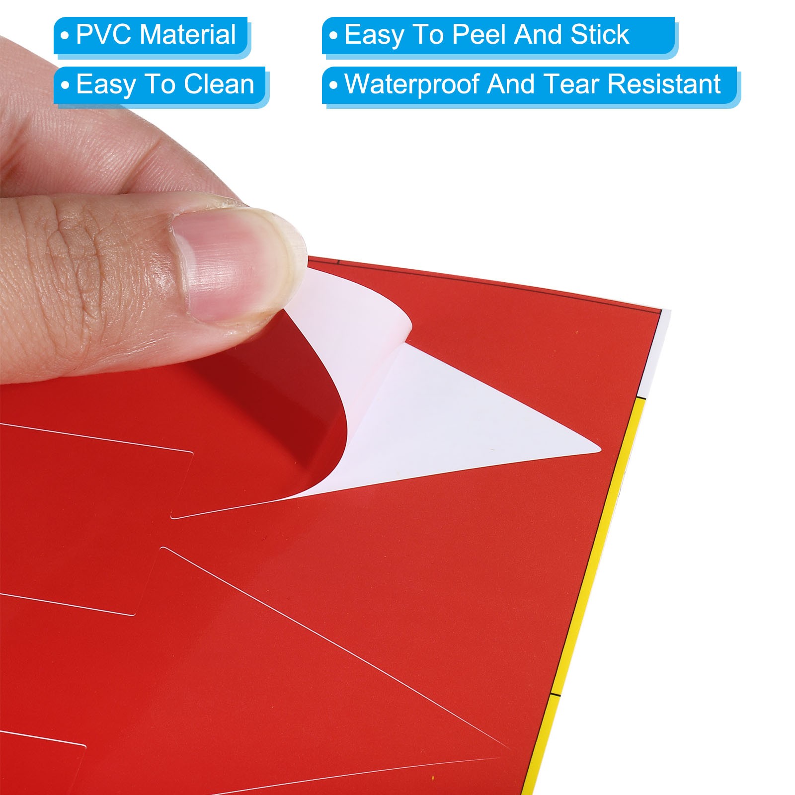 12Pcs Directional Arrow Sticker 6&Prime; L Self Adhesive Decal Sign Red