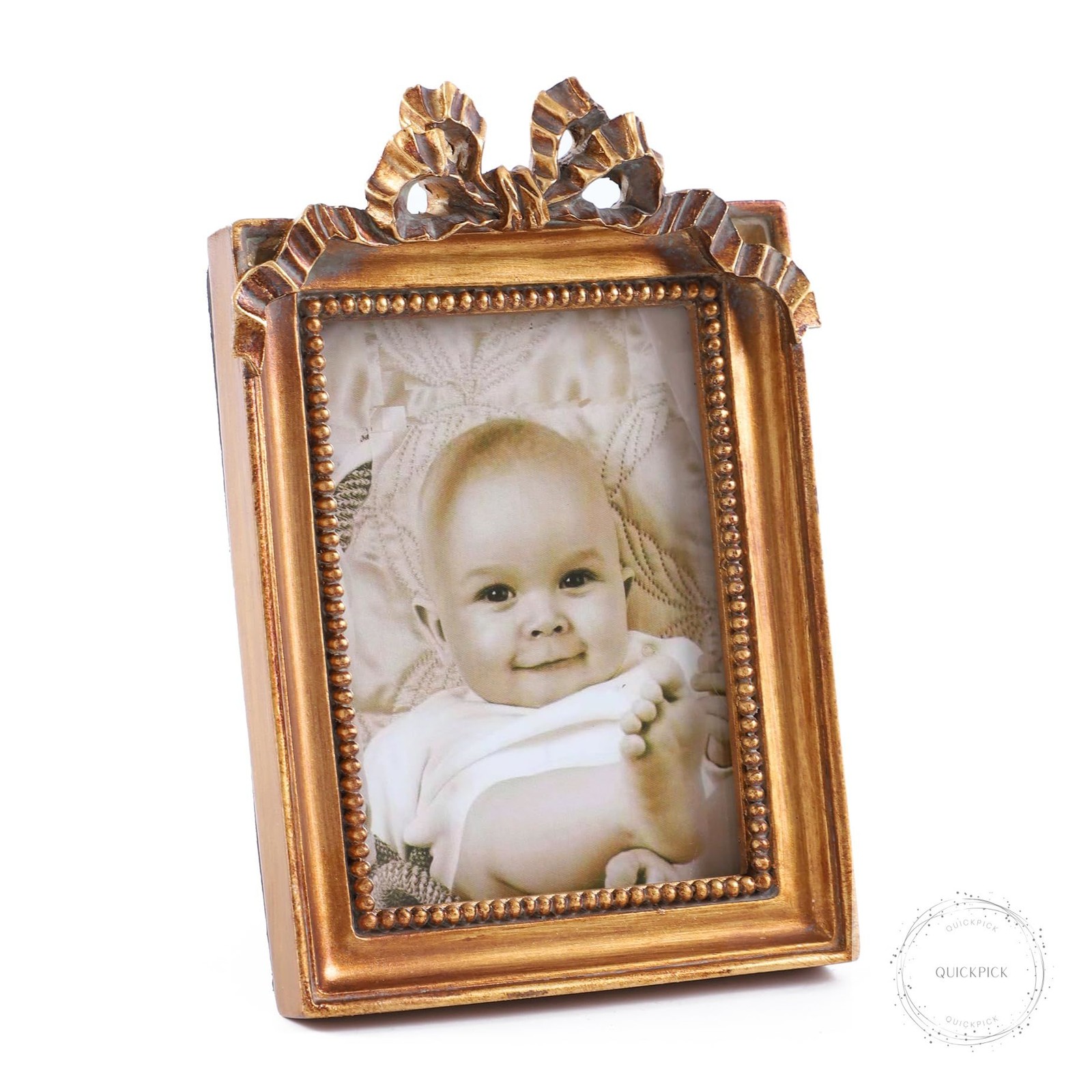 Vintage Picture Frames 2.5×3.5 Ornate Wallet Size Small Bronze Picture Frames