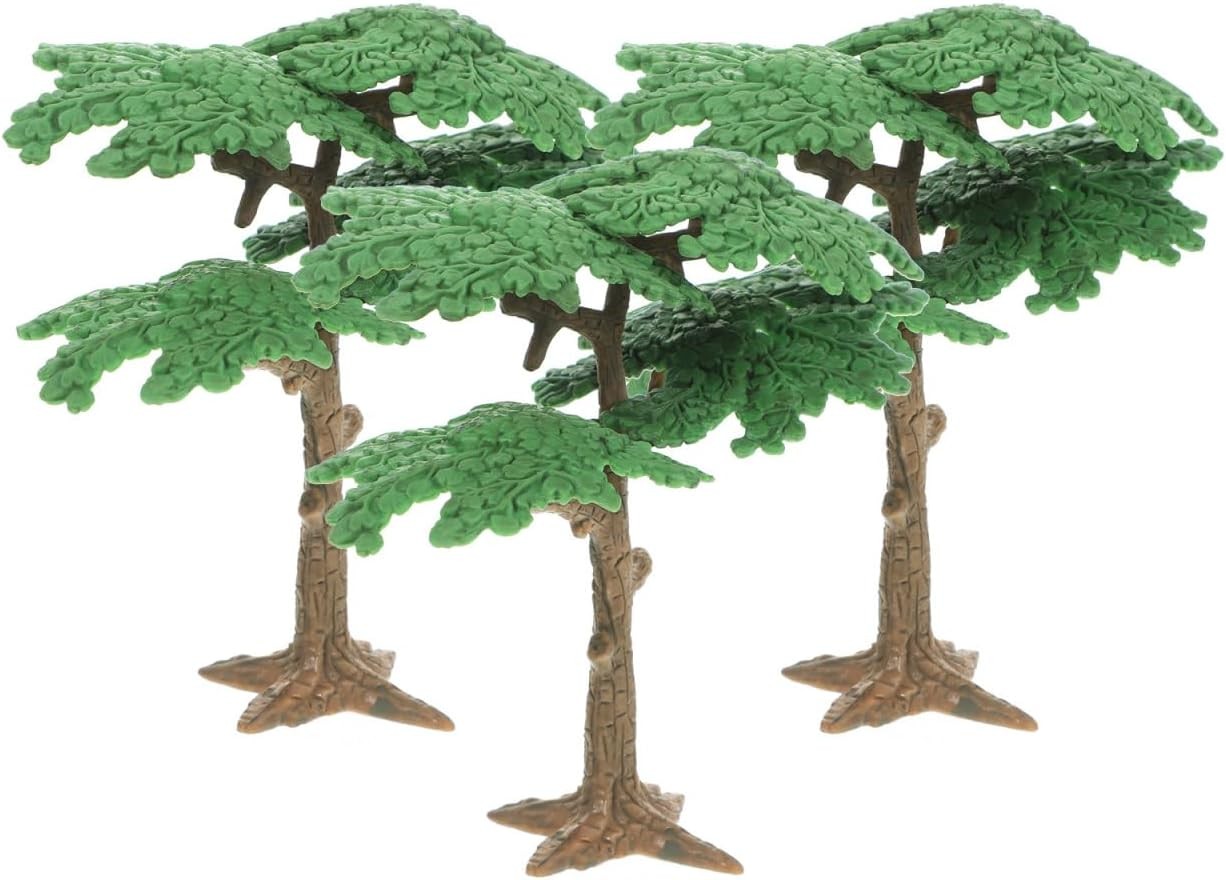 Mini Pine Cypress Tree Model, 3-Piece Artificial Landscape Trees for Diorama