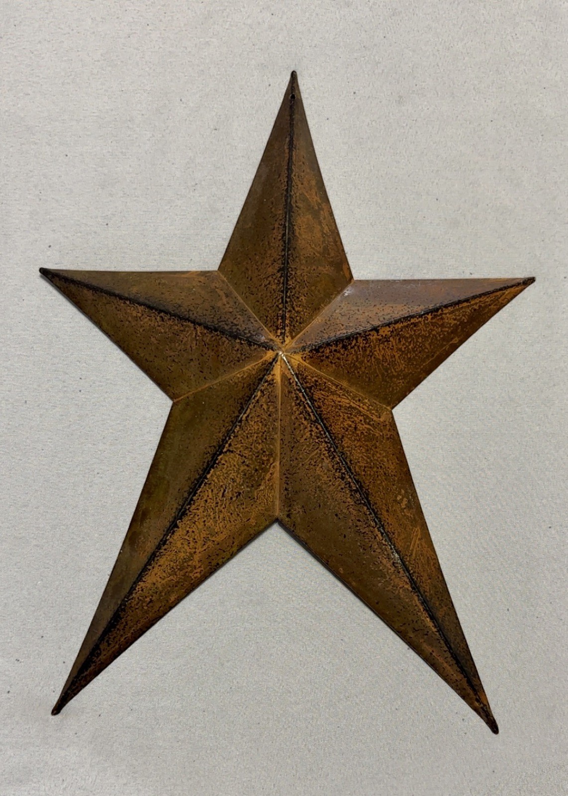 Rust and Black Metal Whimsical Barn Star 12” Primitive Decor Farm Country