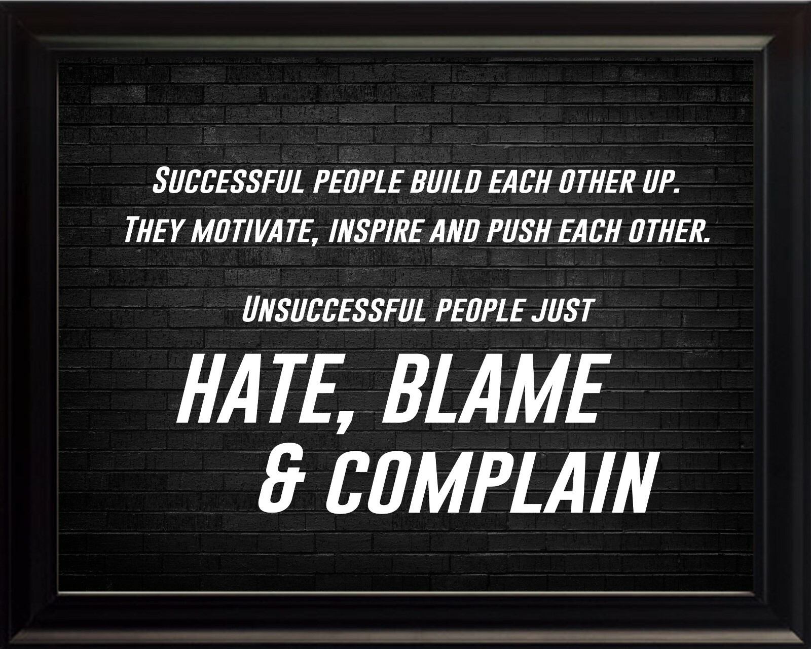 Successful People Build Sportsmanship Poster Print Picture or Framed Wall Art