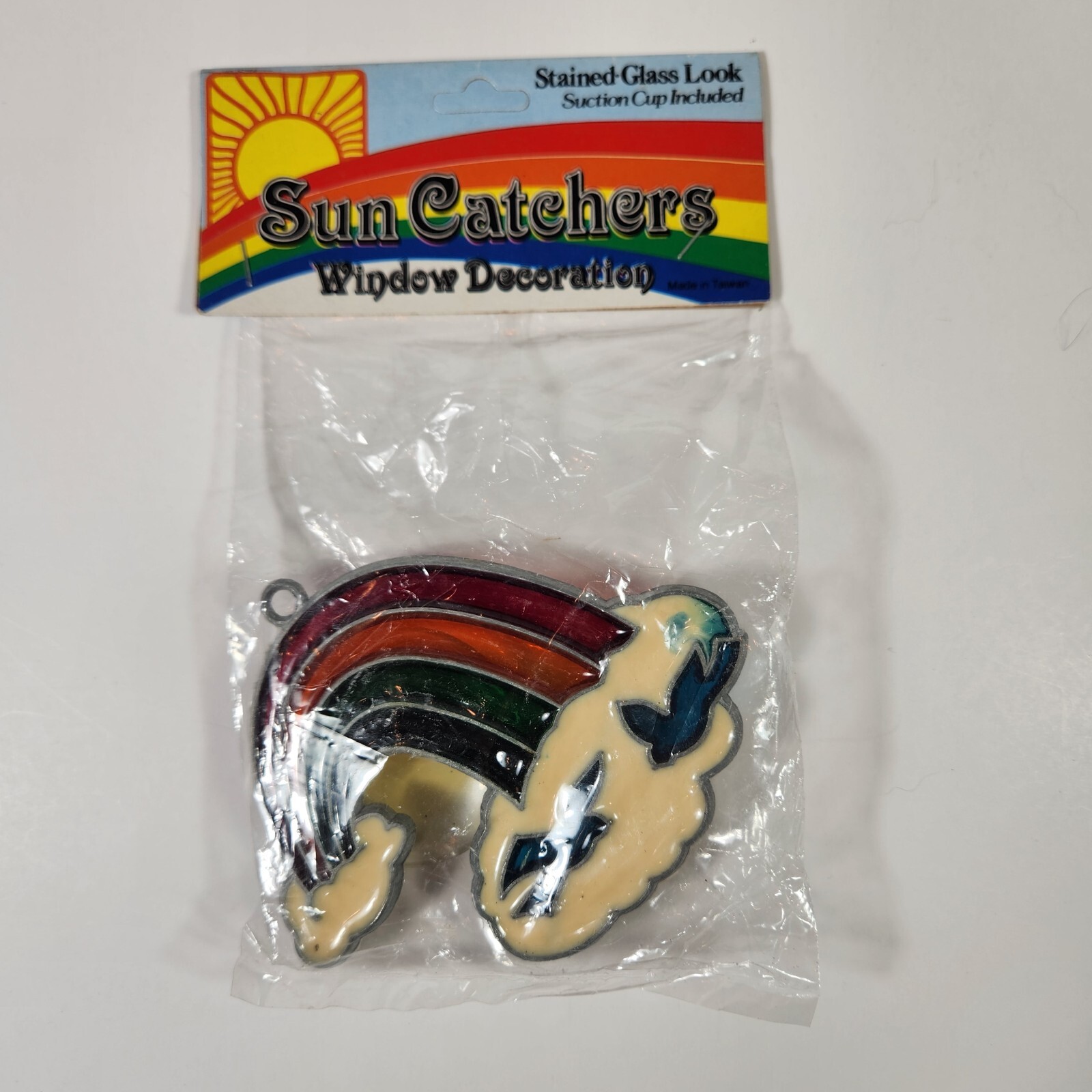 Vintage Suncatcher RAINBOW SCENE 3.5&Prime; Sun Catcher NIP Window Decoration 80s