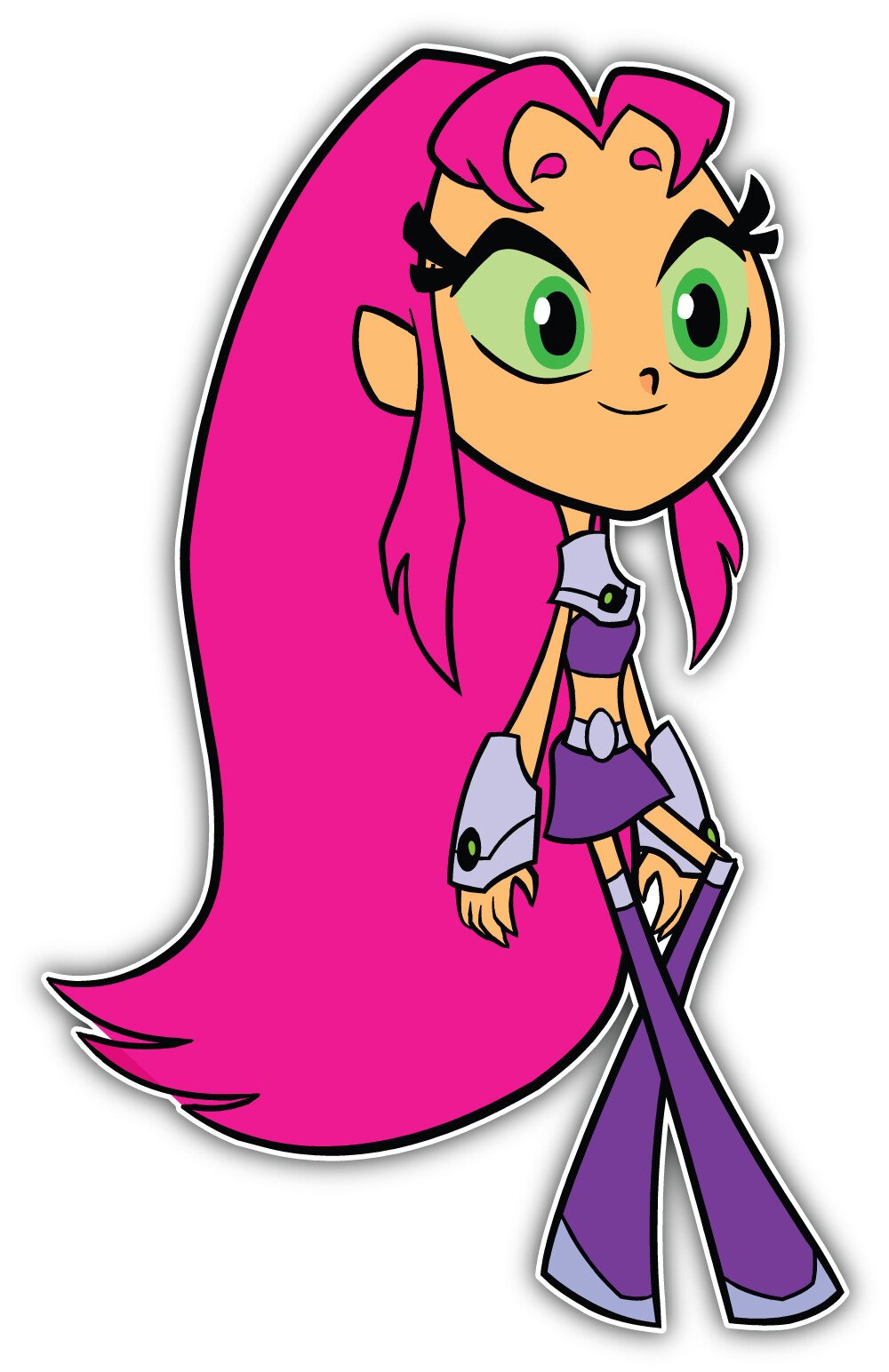 Starfire Teen Titans Cartoon Sticker Bumper –  »SIZES »
