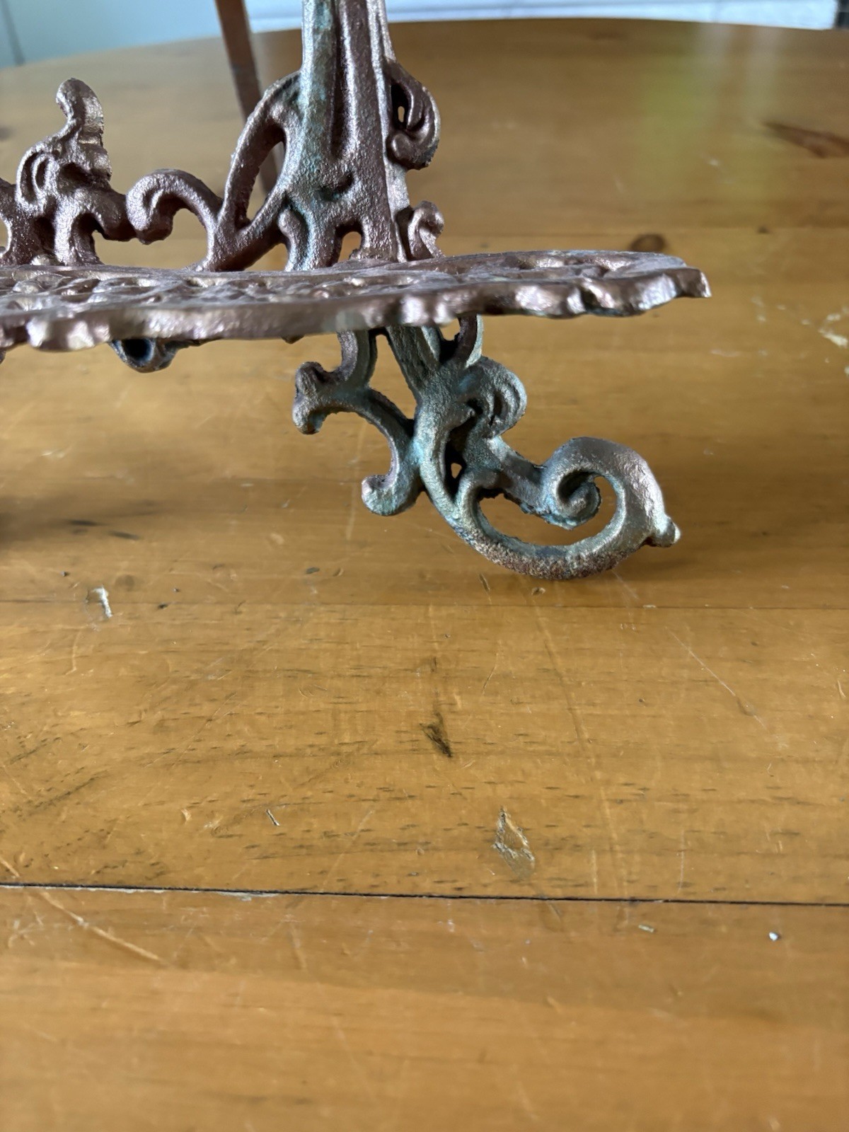 Vintage Cast Iron Ornate 24” Table Top Easel-Fairy/Cherub-24x14x10”-5 Pounds!