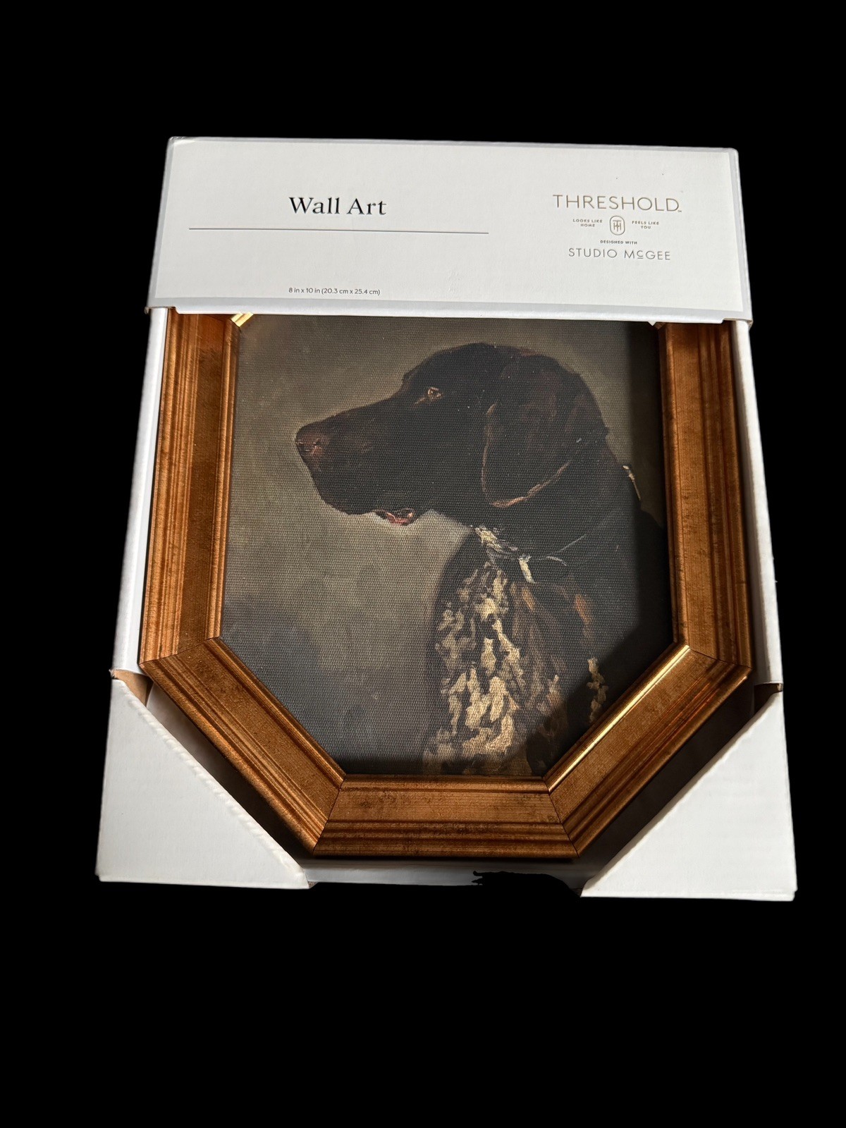 NEW! Threshold Studio McGee – Pointer Dog Wall Art in Frame – 8&Prime; x 10&Prime;