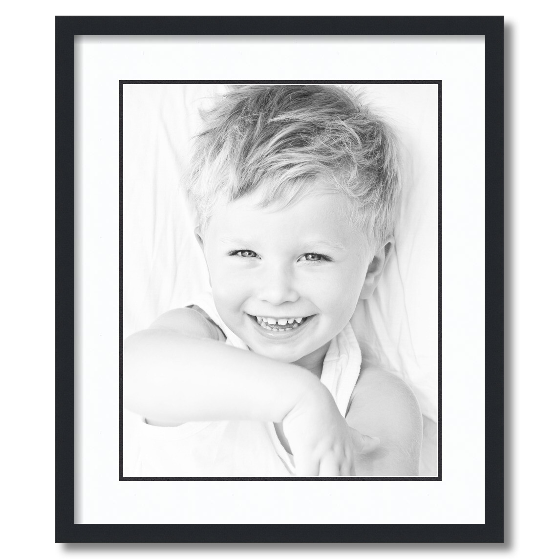 ArtToFrames Matted 20×24 Black Picture Frame with 2&Prime; Double Mat, 16×20 Opening