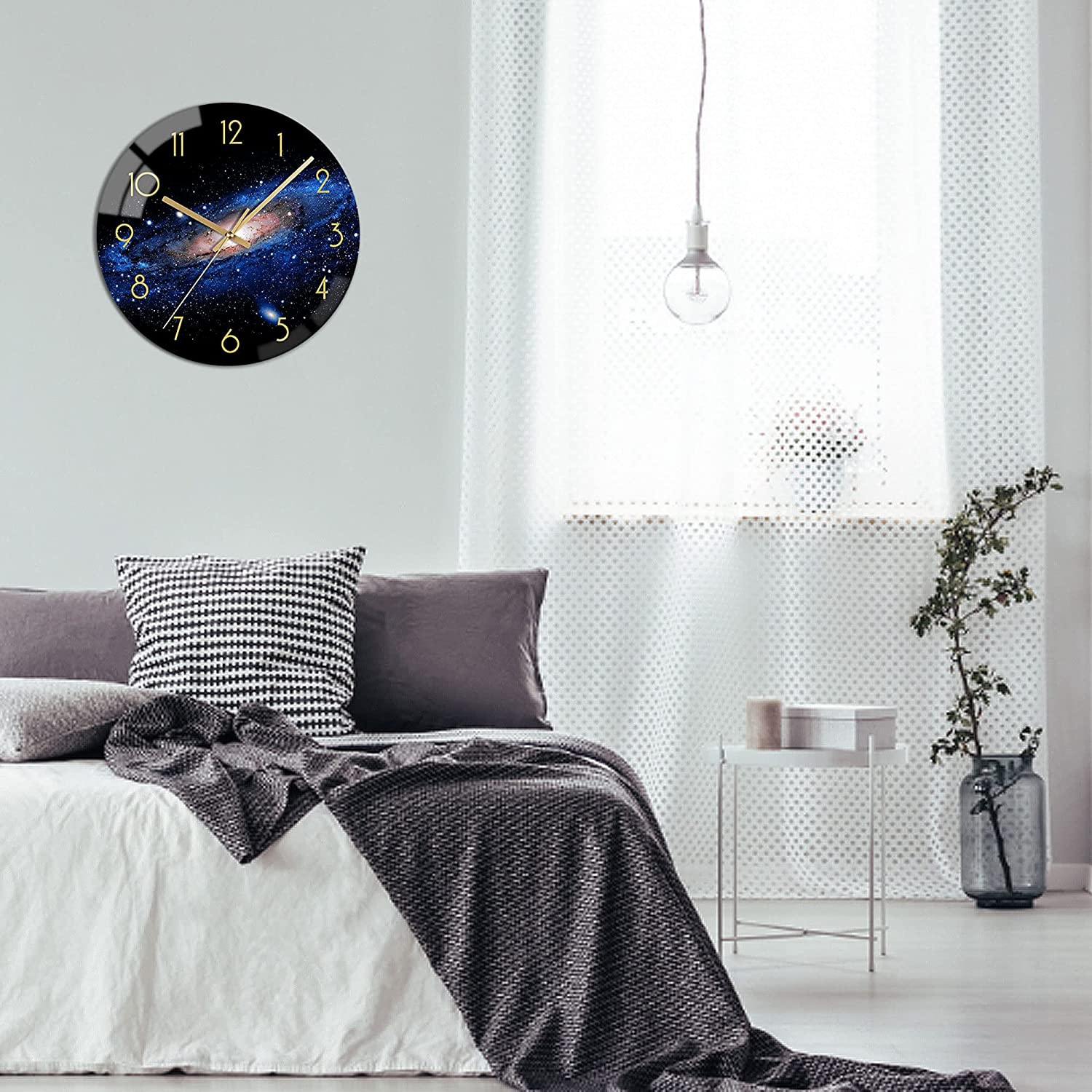 Astronomy Wall Clock 12 Inch – Home Decor Silent Quartz Battery Operated Clock