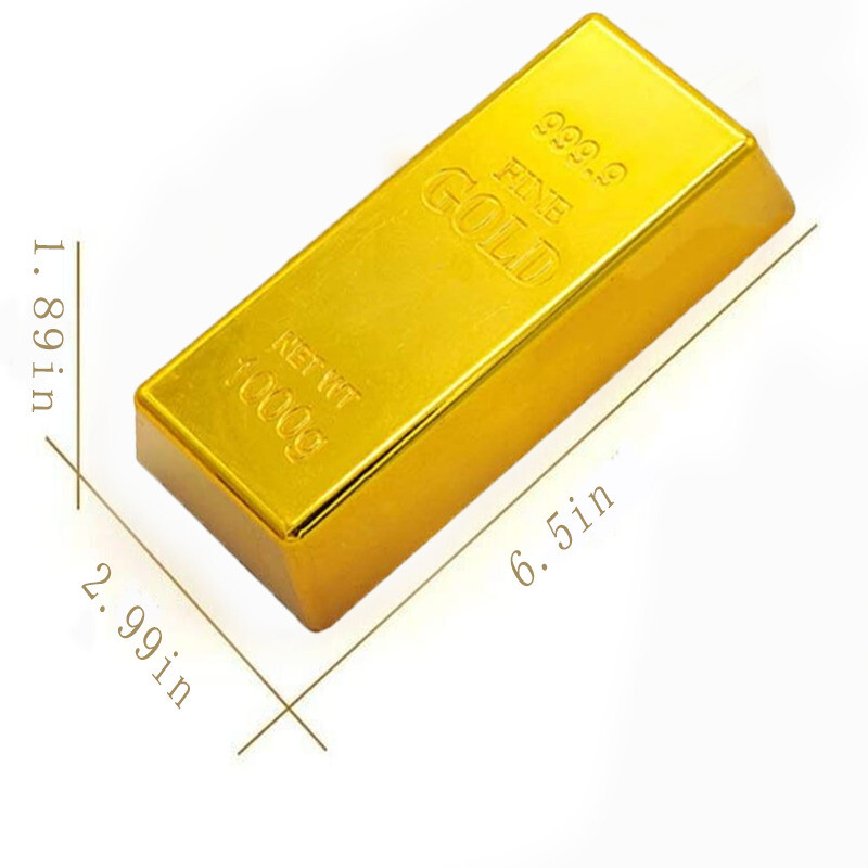 Fake Gold Bar Toy Mini Fake Golden Brick For Craft Bullion Gold Bar Prop Decor