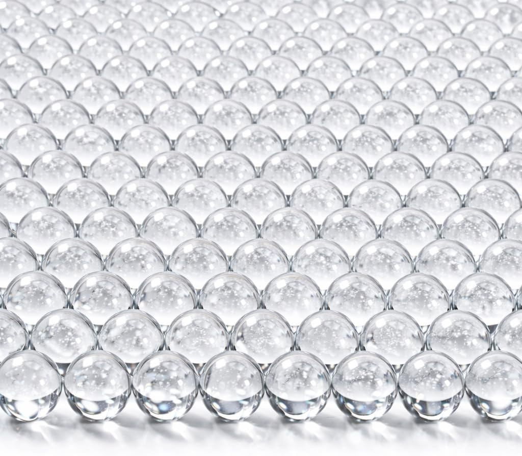 190 Pcs Clear Marbles for Vase Filler – Small Round Glass Beads 0.39In Transpare