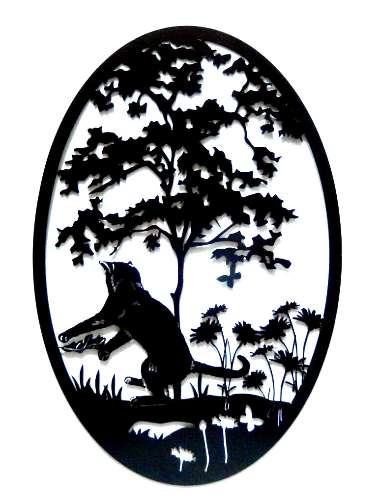 ~NEW~ LARGE 14ga. « WOLF HOWLING IN THE FOREST » Metal Wall Art – 17&Prime; x 11&Prime;