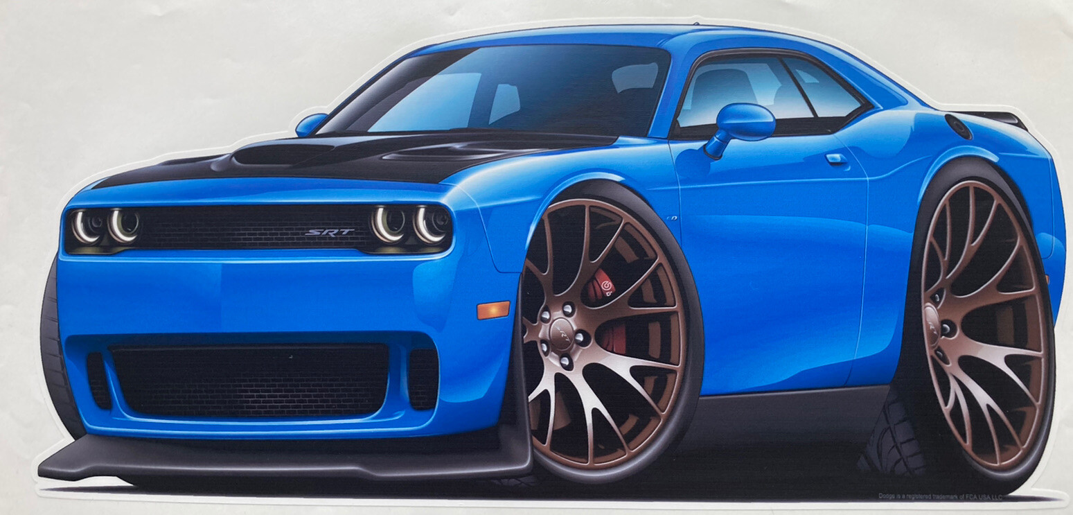 2018 Challenger HEMI Supercharged Street Machine 24” Long Wall Graphic Decal.