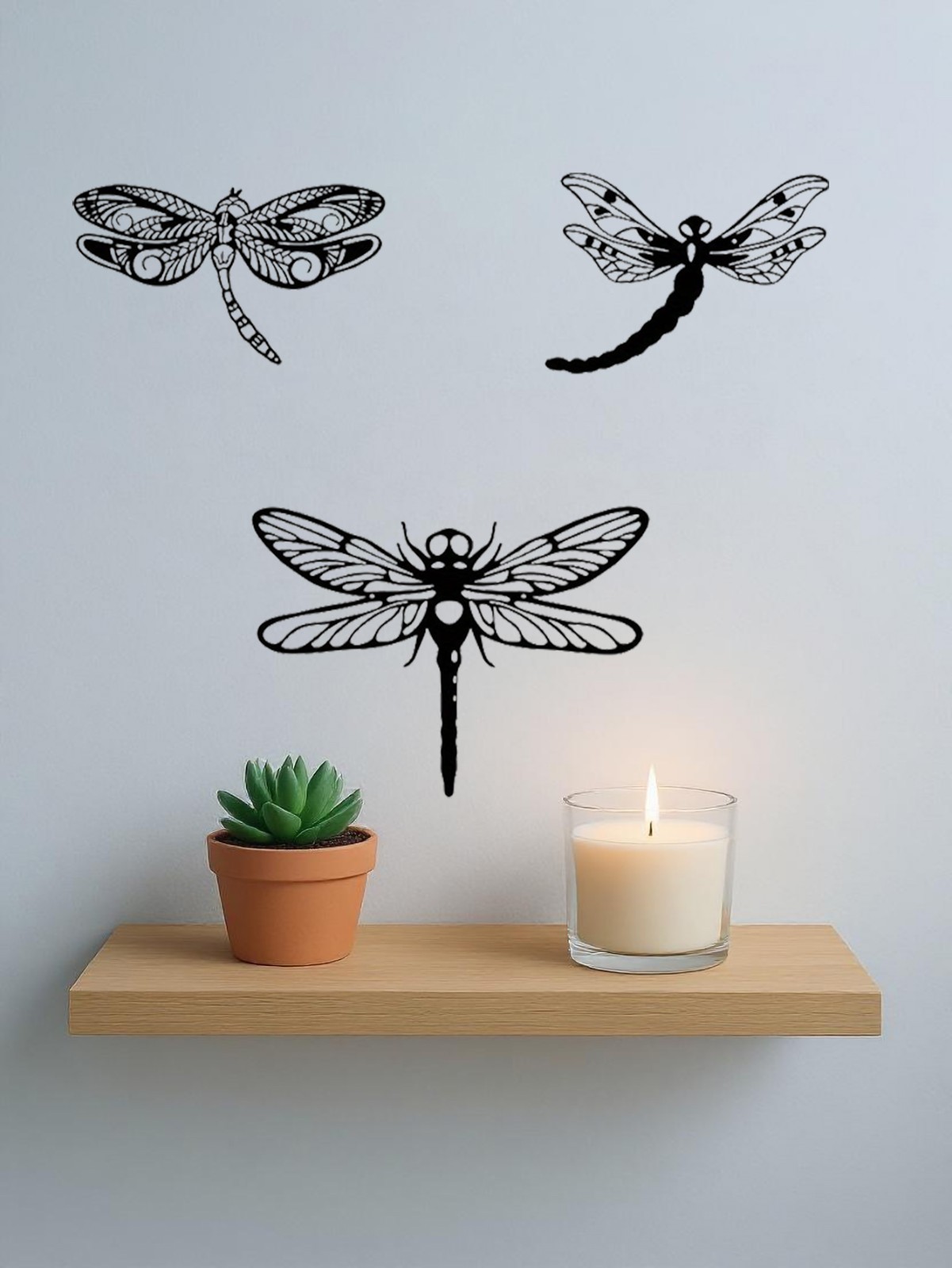Dragonfly Metal Decor Wall Sculptures Nature-Inspired Art Pieces Bedroom Plaques