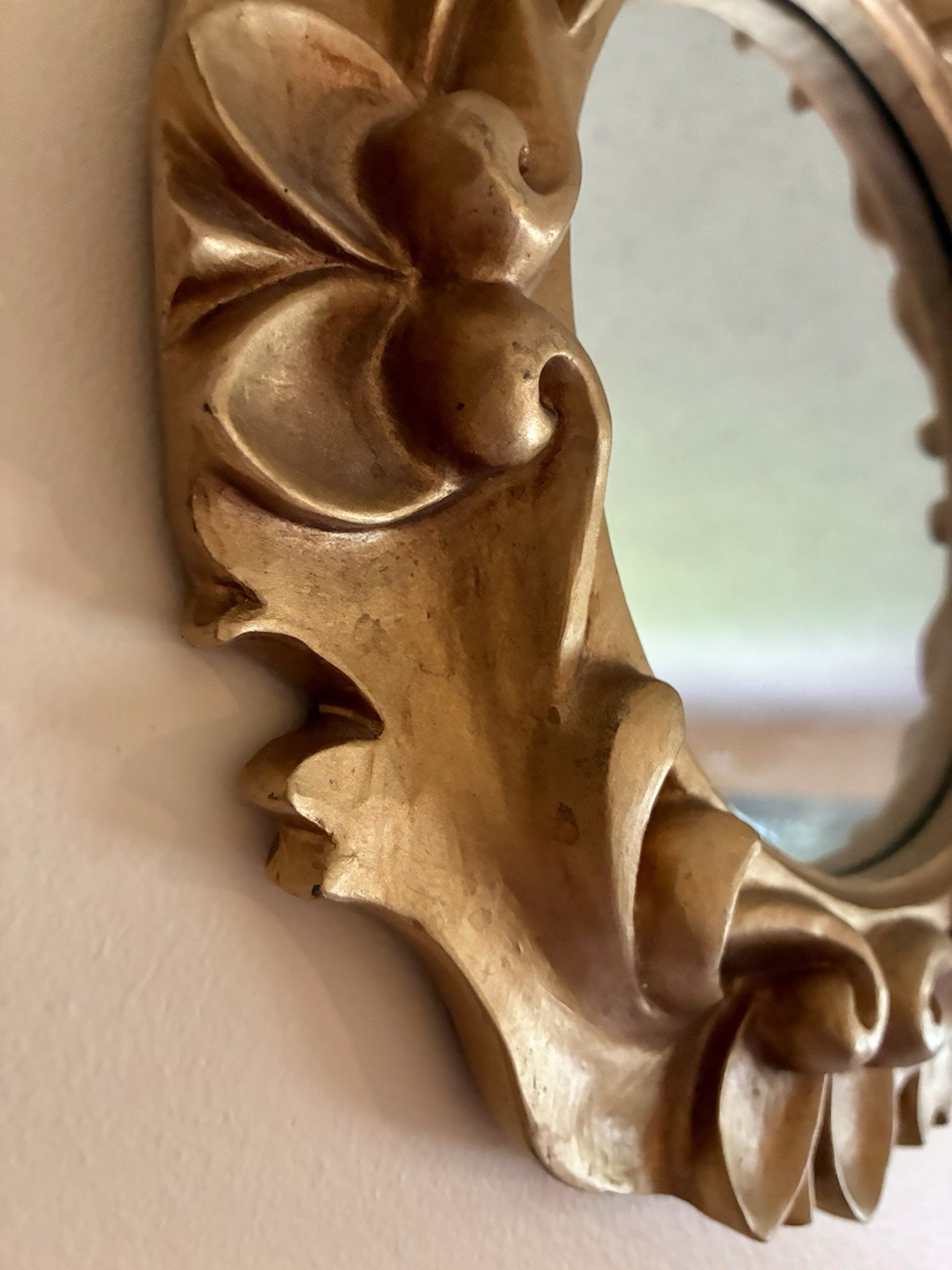small Ornate accent mirror