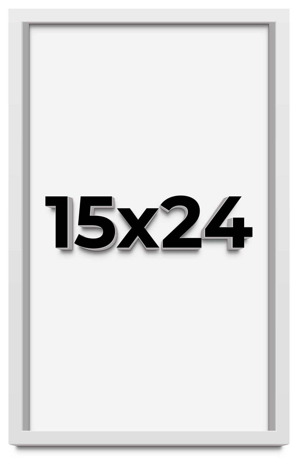 15×24 Shadow Box Frame White | 1 Inches Deep Real Wood Contemporary Shadowbox Di