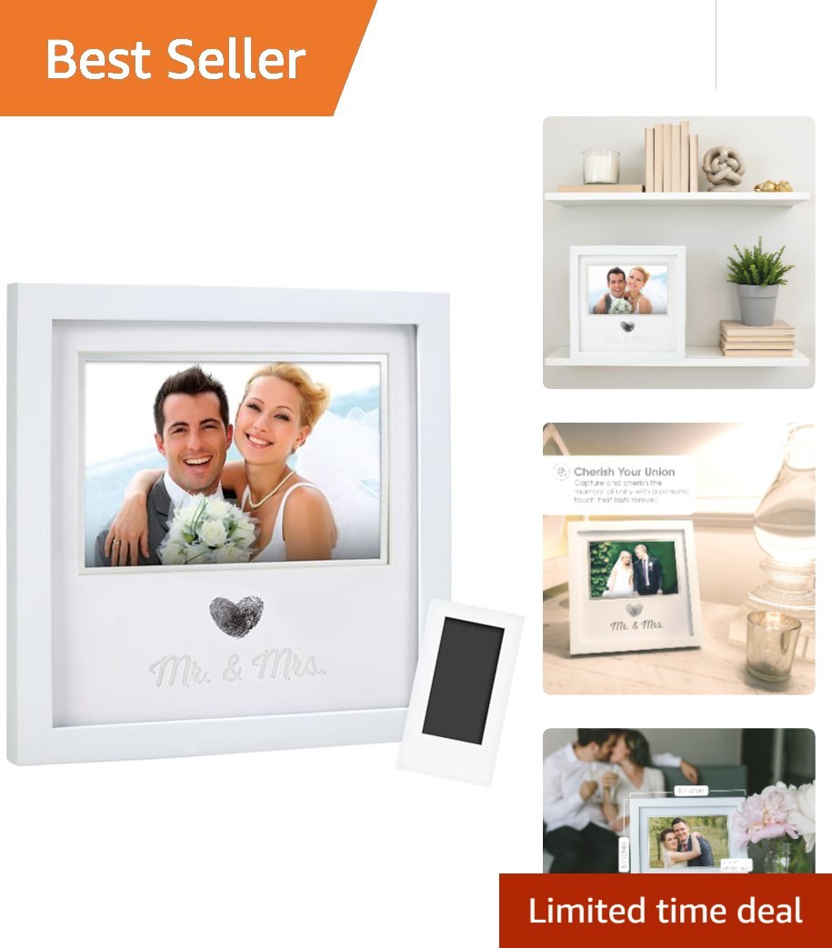 Versatile Mr. & Mrs. Thumbprint Frame – Perfect for Engagement and Wedding Gifts