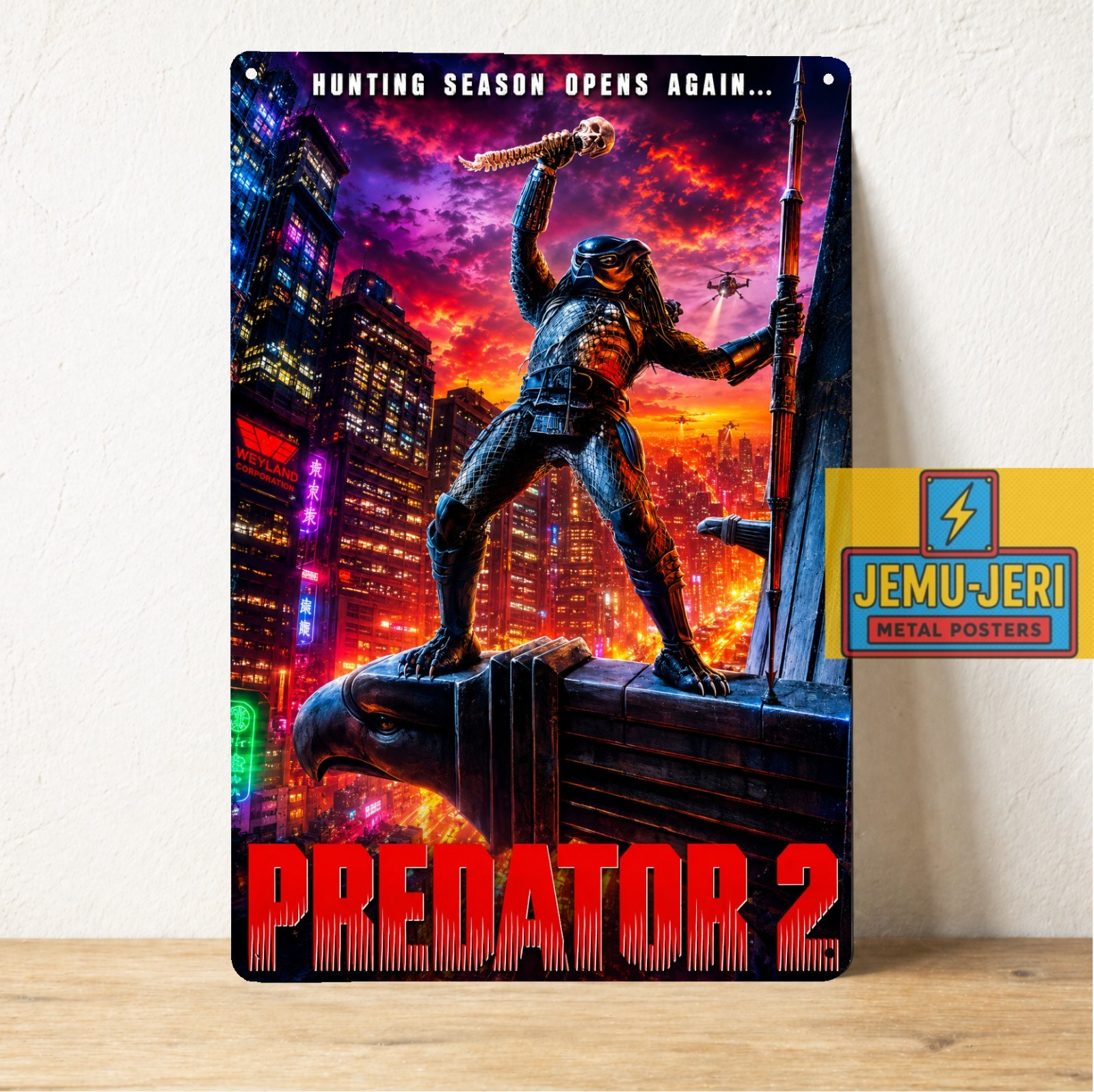 Predator 2 Movie Metal Poster – Tin Sign – Size 8*12inch