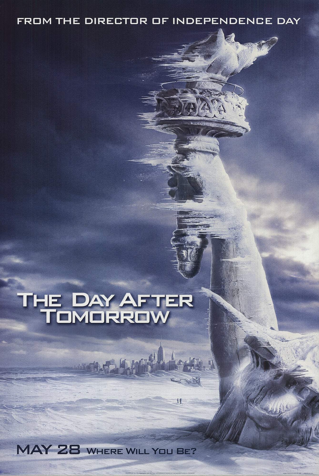 ARTIST UNKNOWN The Day After Tomorrow 40&Prime; x 27&Prime; Offset Lithograph 2004