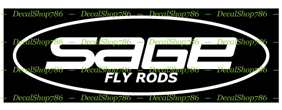 Sage Fishing Rods II – Outdoor Sports – Vinyl Die-Cut Peel N&rsquo; Stick Decals