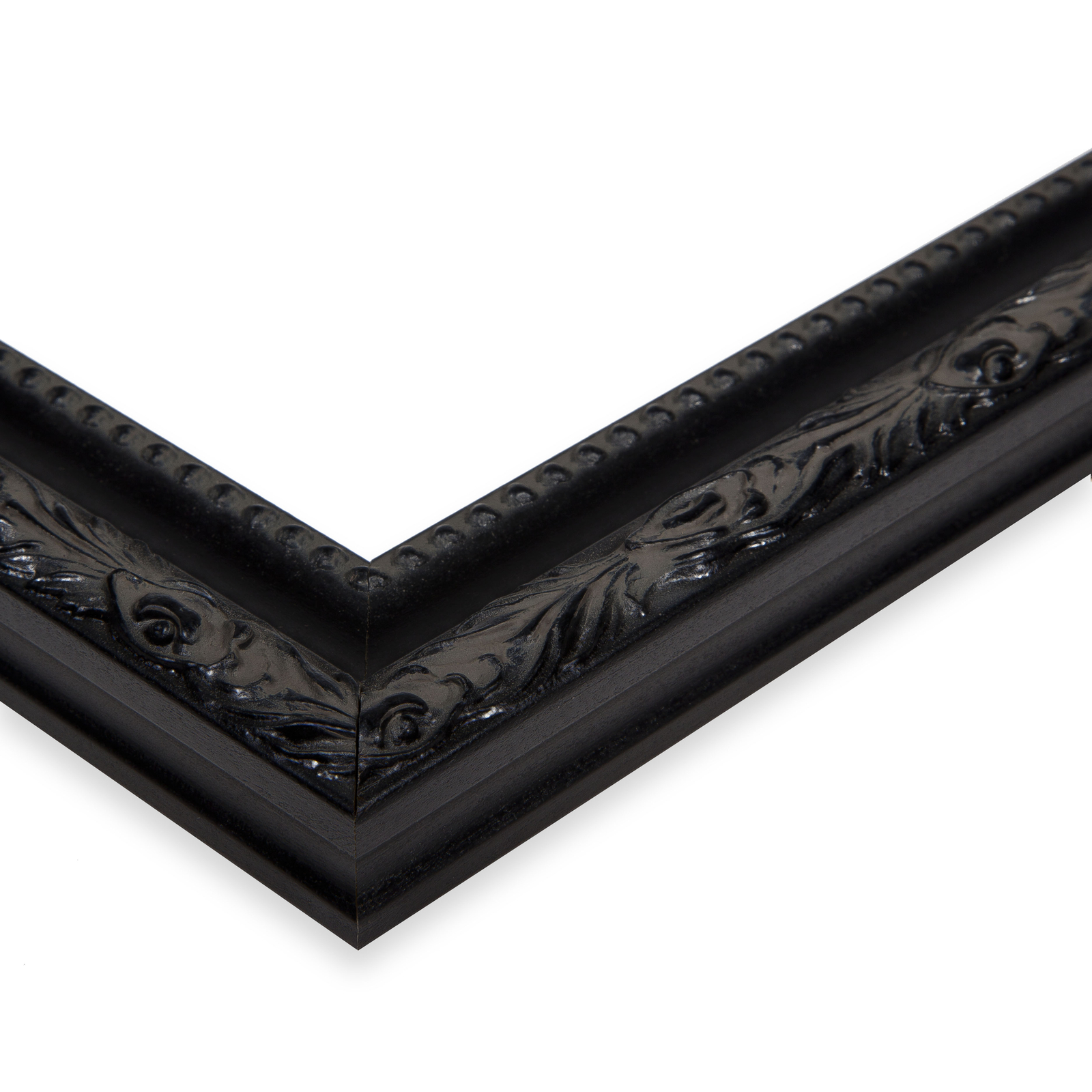 ArtToFrames Custom Picture Poster Frame Black Engraved 1.5&Prime; Wide Wood