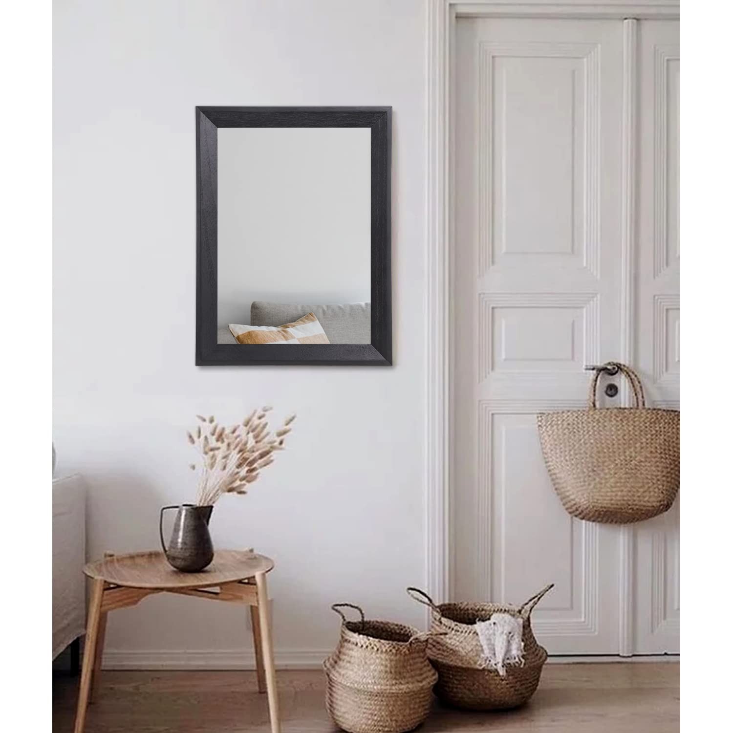 Black Mirrors for Wall Rectangle Wood Framed Large 20&Prime;x16&Prime; Decorative Wall Mi…