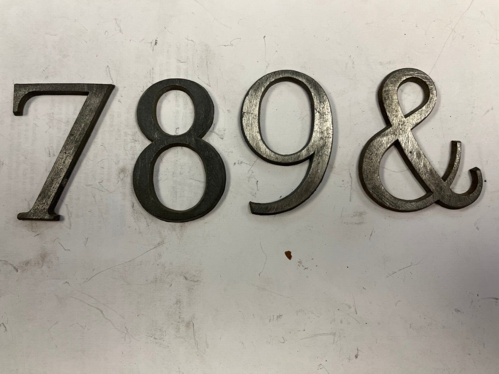Metal Letters and Numbers 2 1/4 inch long Roman Font price per letter *