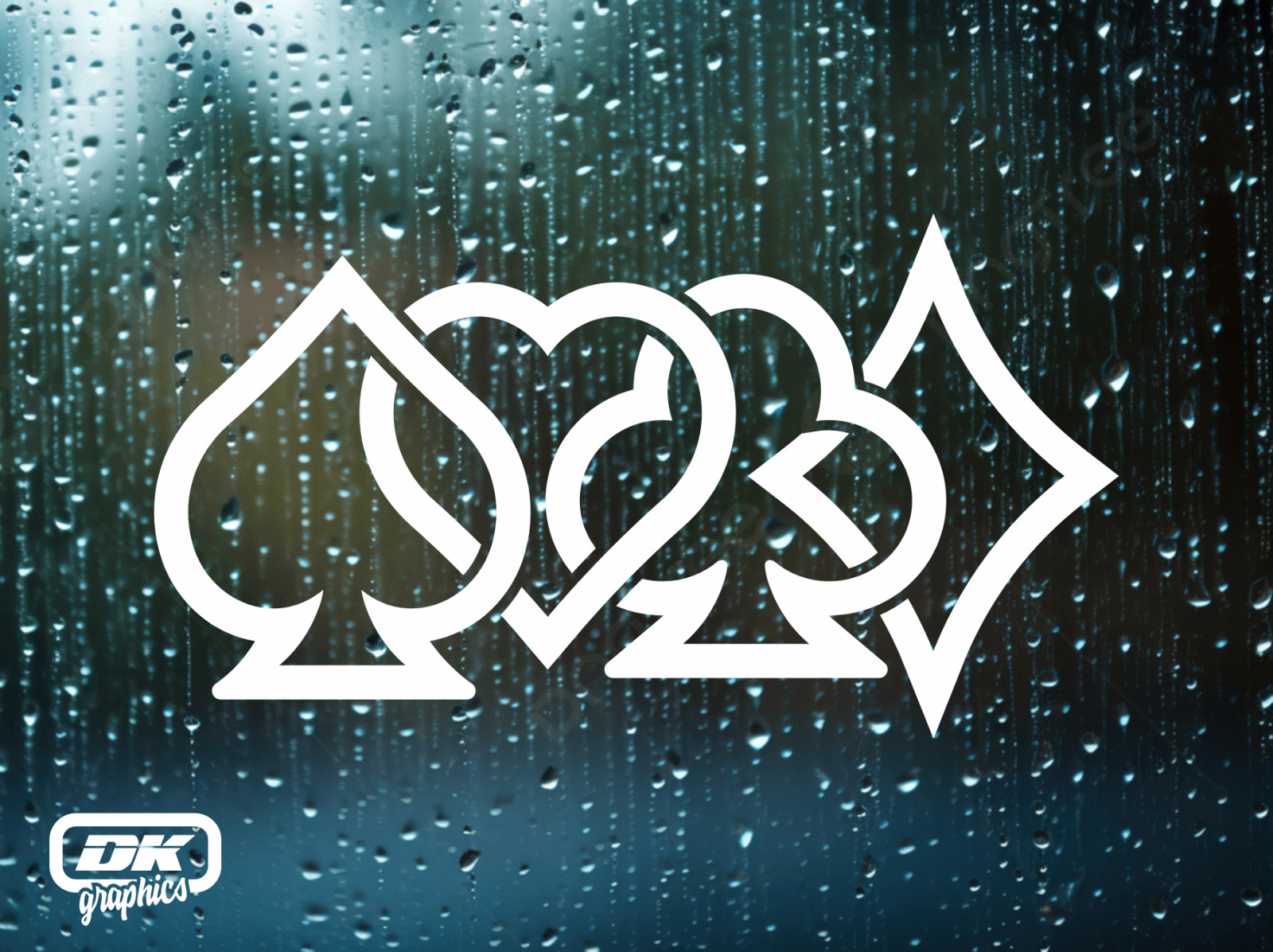 POKER CARD Symbols Vinyl Decal. Car Window Sticker