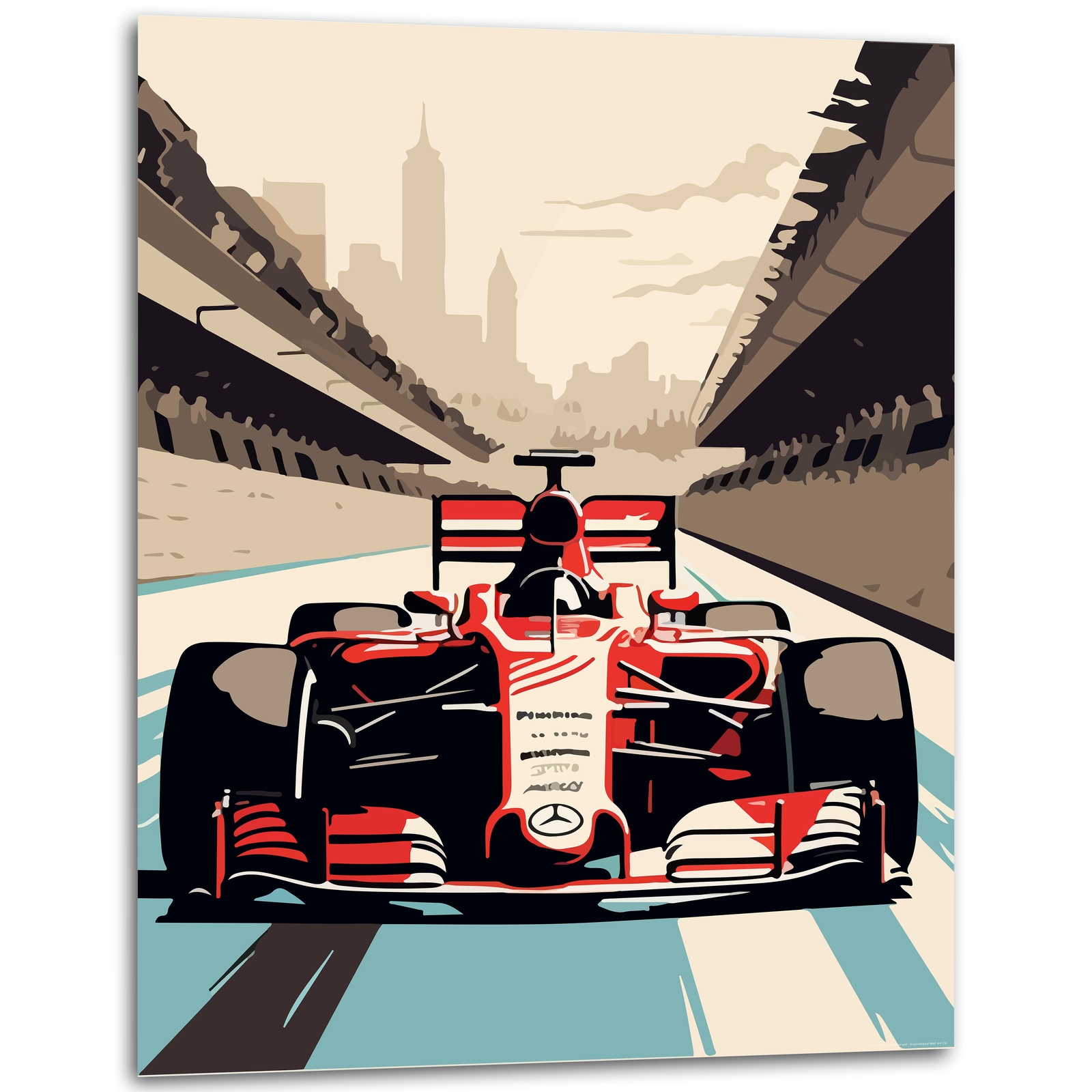 1 Poster Room F1 Wall Art Racing Car Men Decor Pacey 11×14 Inches (Unframed)