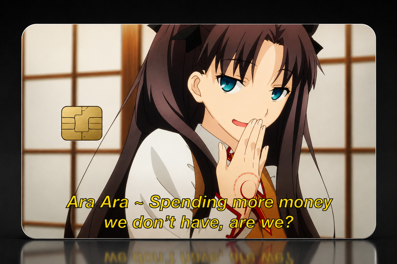 Ara Ara Spending More Money Anime Debit Card Credit Card Skin Sticker
