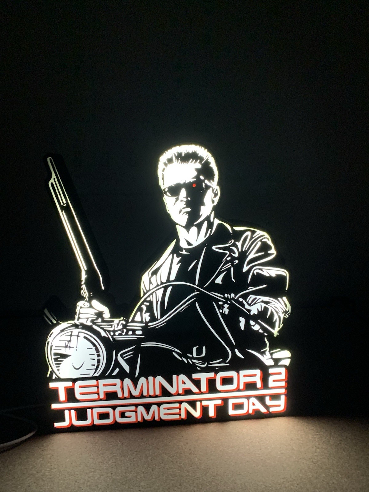 Terminator 2 Light Box Sign