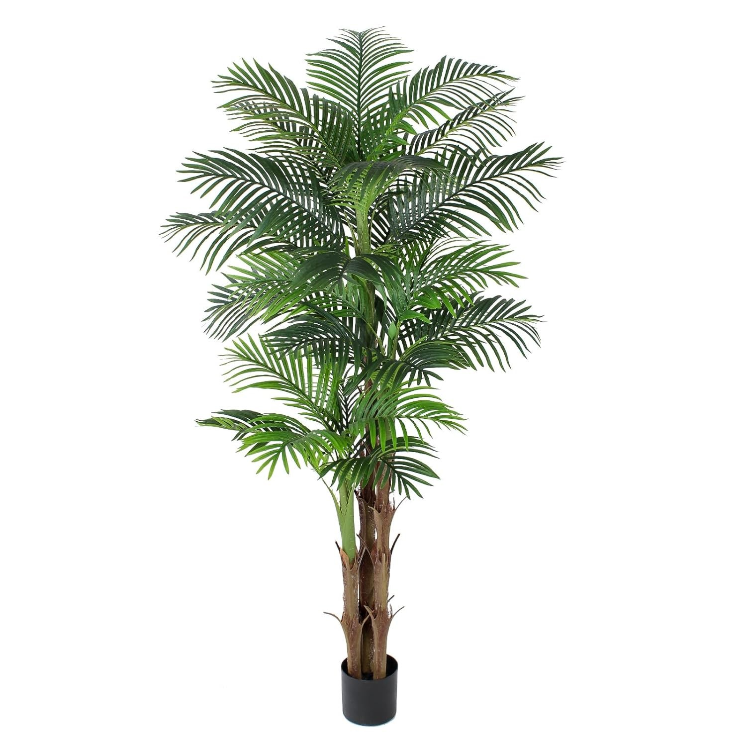 Golden Cane Palm Artificial Tree 7ft Tall Large Indoor Fake Palm Tree