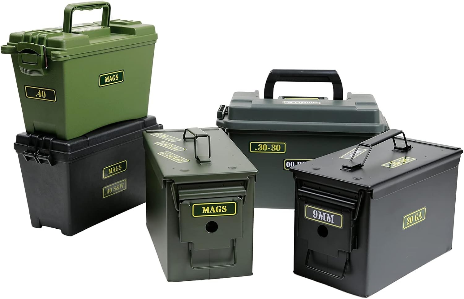 Aolamegs Ammo Can Vinyl Sticker Set Decal Label for Cans Cases Boxes .357 .223 .