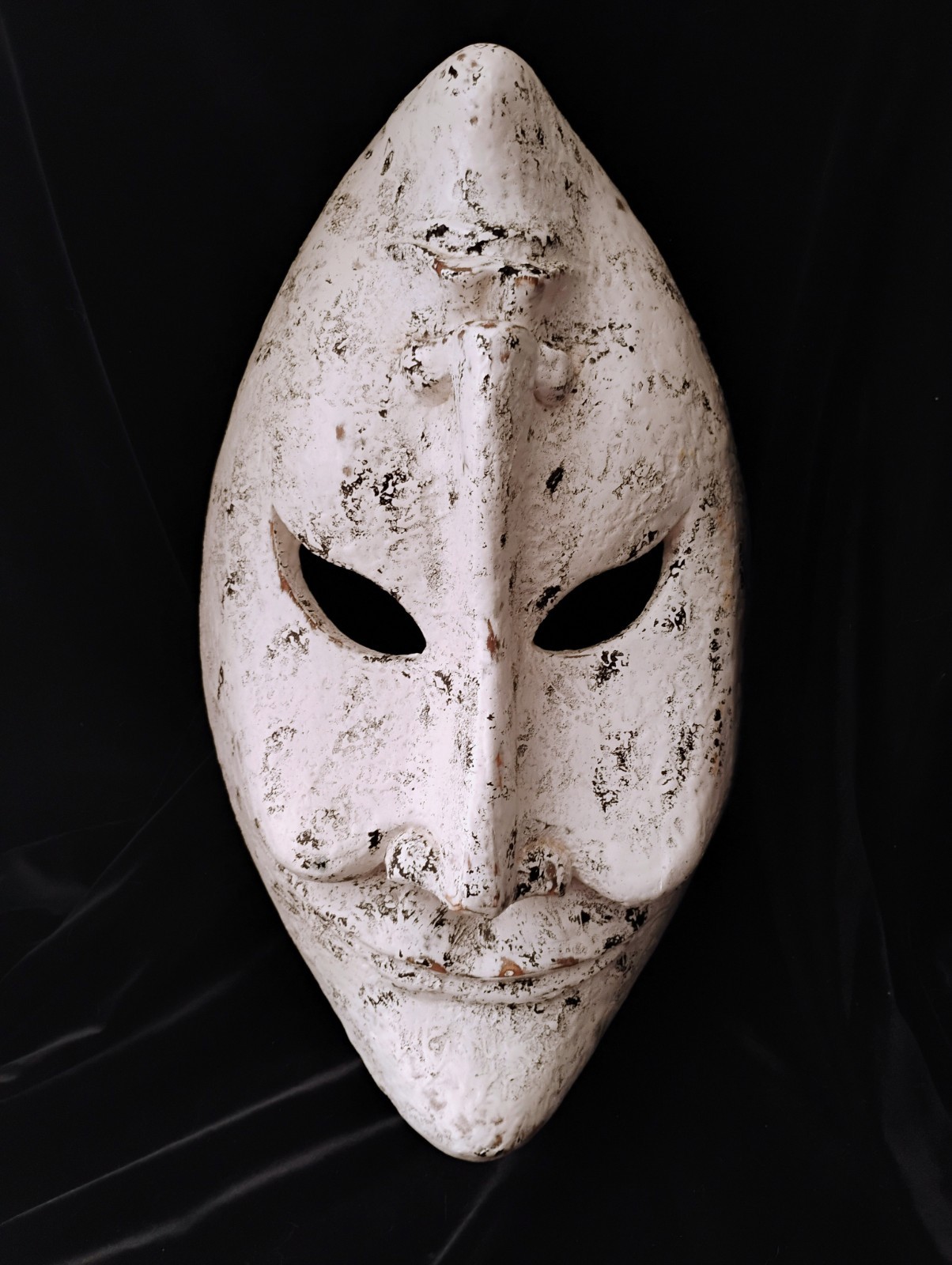 Modern Art, Two Faced Smiling Frowning Wood Mask, Wall Decor,18&Prime; Tall