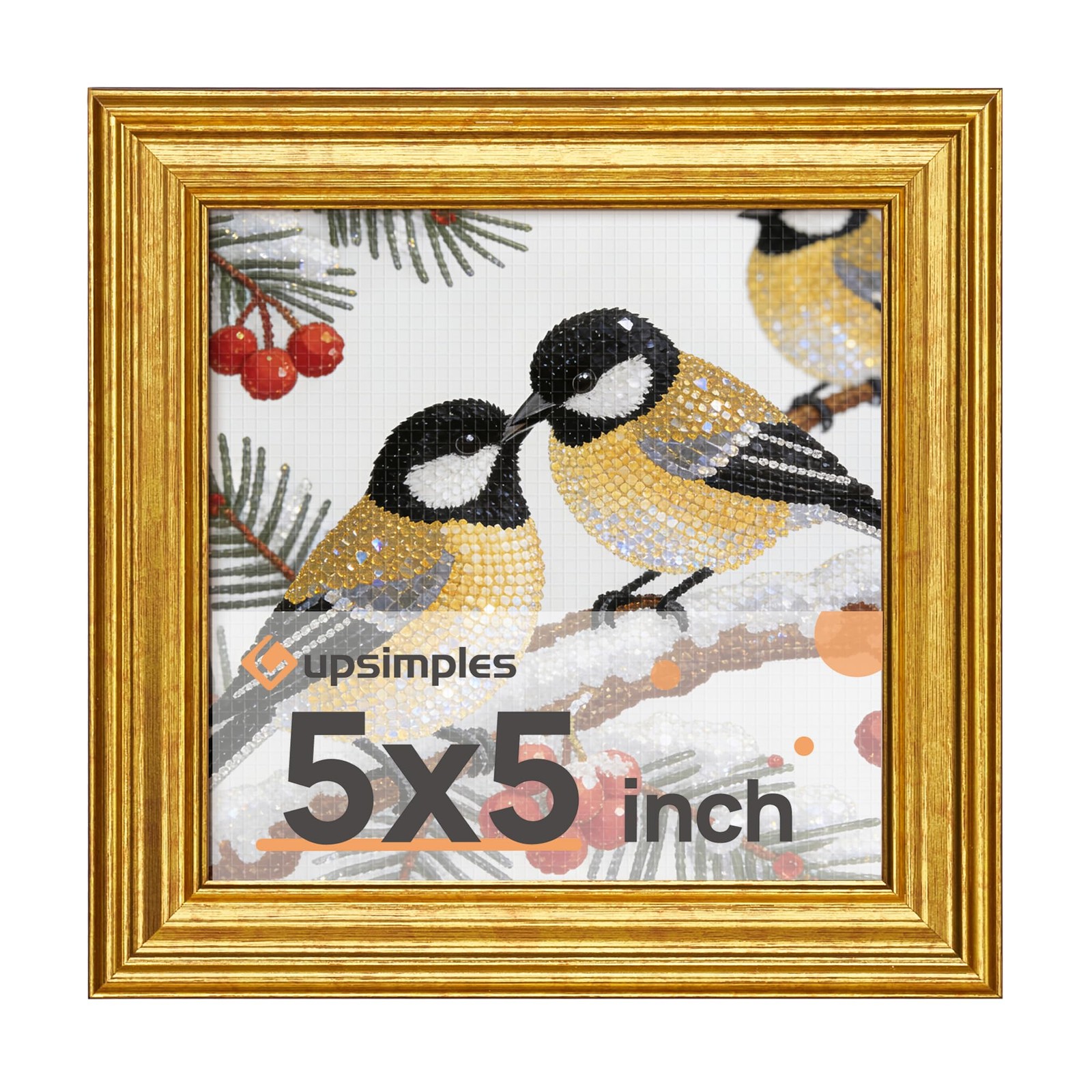 Vintage 5×5 Picture Frame, Antique Gold Frames Display 4×4 with Mat or 5 x 5 …