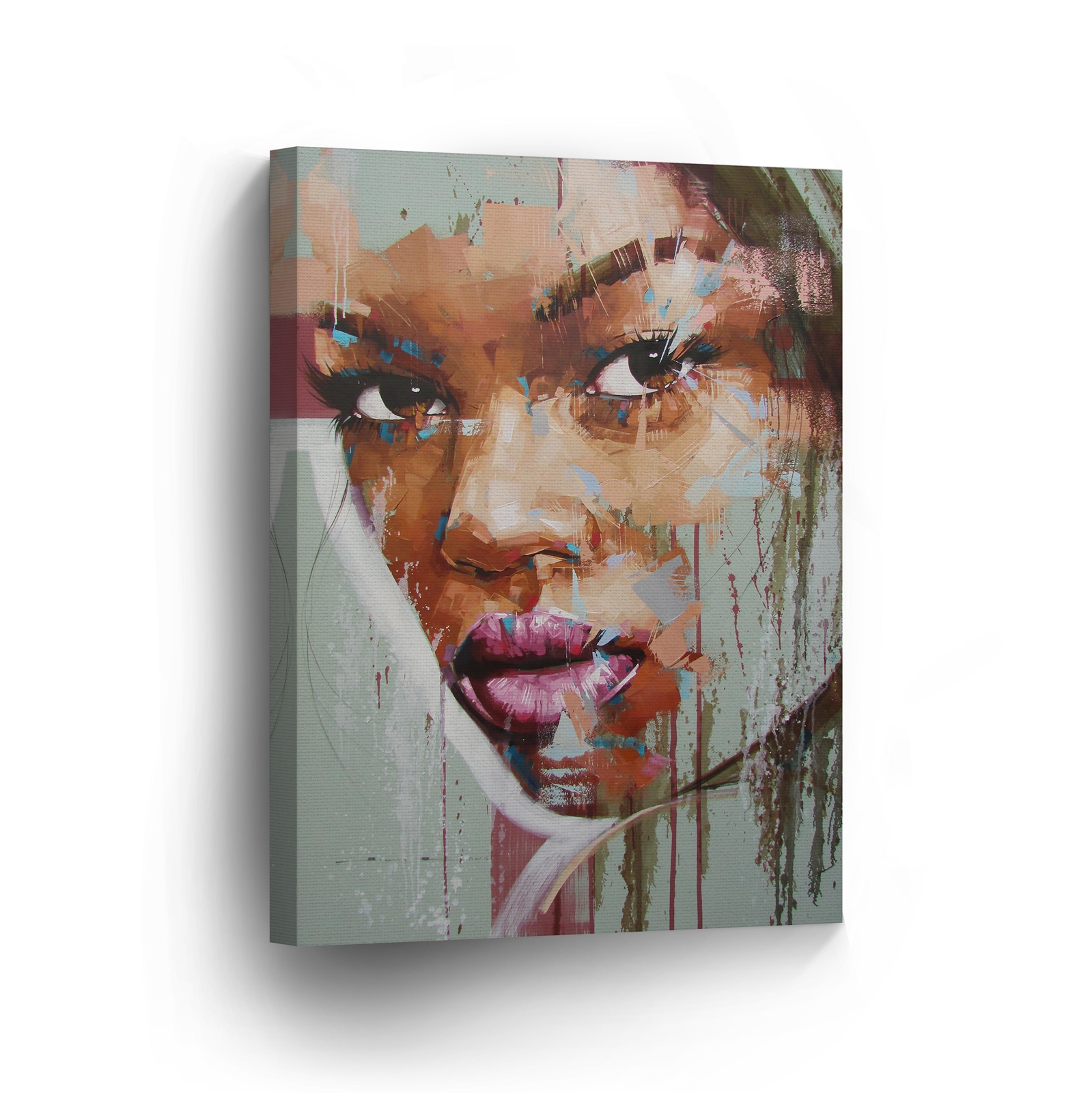 Beautiful Eyes of African Woman Colorful Modern CANVAS PRINT Wall Art