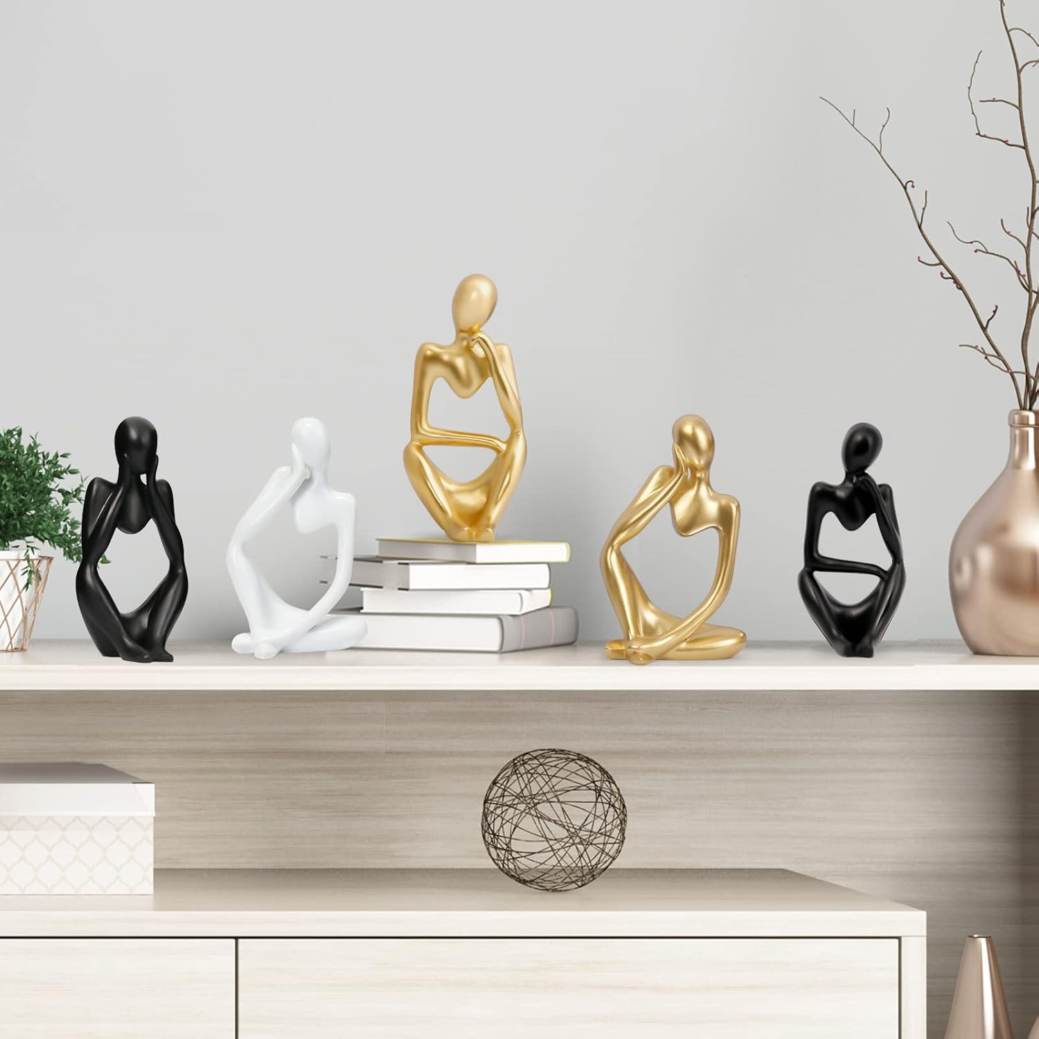 Resin Statue Thinker Style Decoration Abstract Sculptures Collectible Figurines