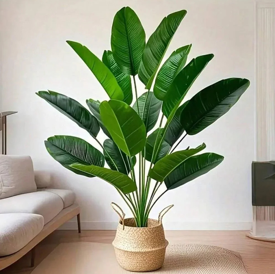 Leaves Artificial Plants Large Tropical Palm Tree Fake Banana Plants Leaves Real