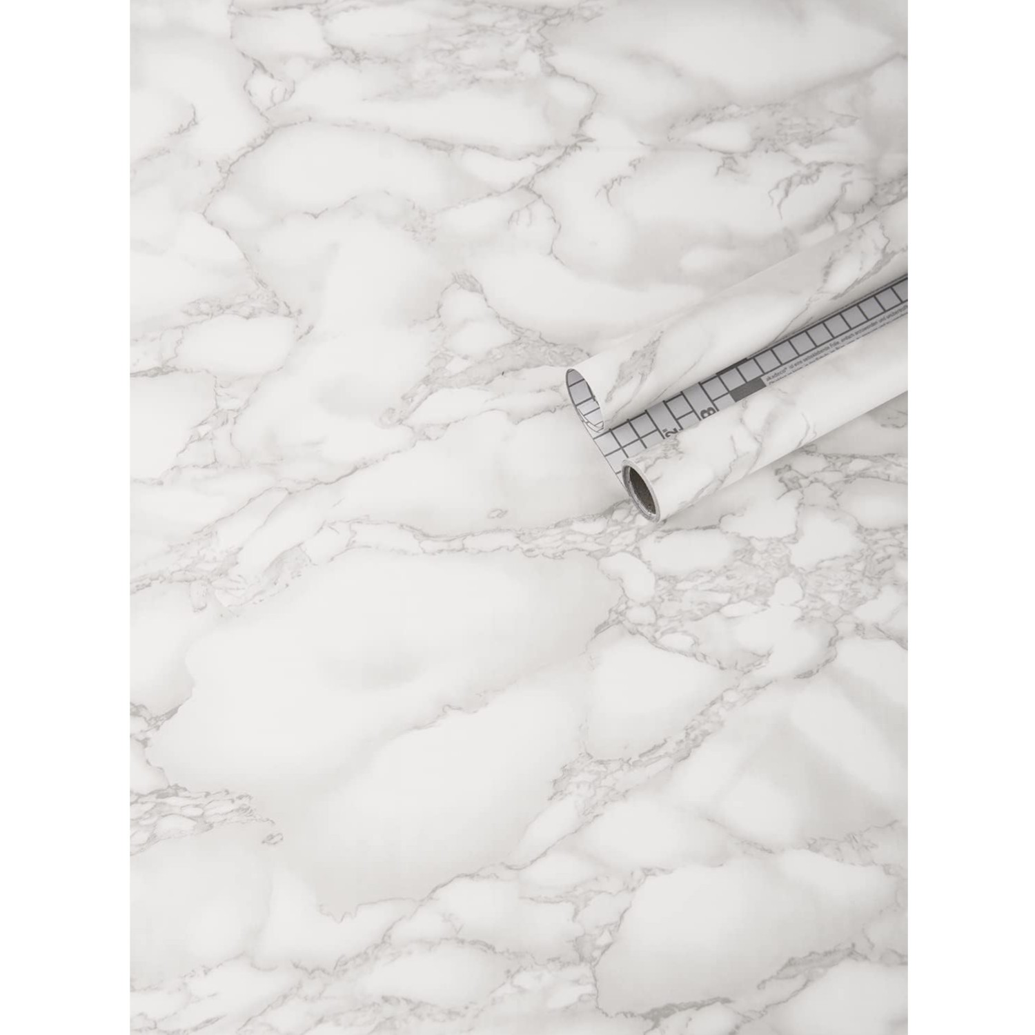 Self-Adhesive Gray Marble Wallpaper Roll 15.8&Prime; x 120&Prime; for Easy Installation