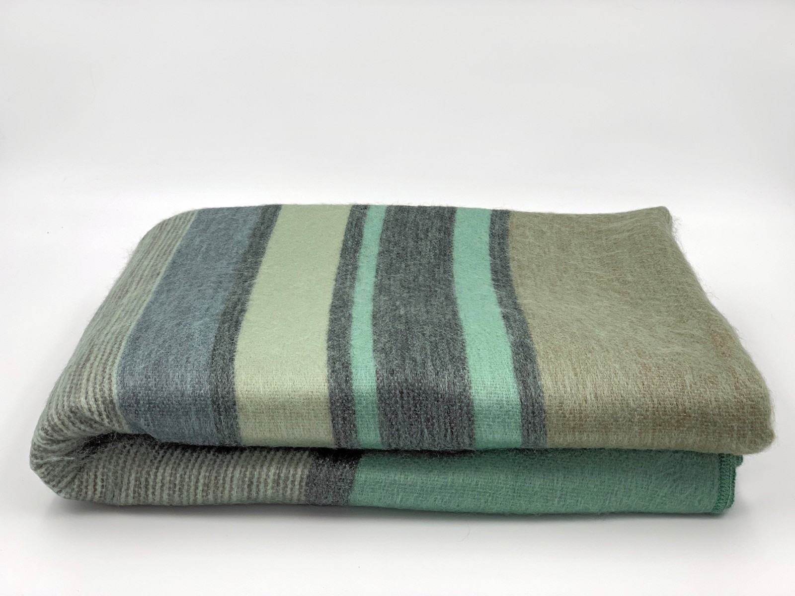 SOFT & WARM STRIPED ALPACA LLAMA WOOL BLANKET PLAID 98&Prime;x65&Prime; QUEEN