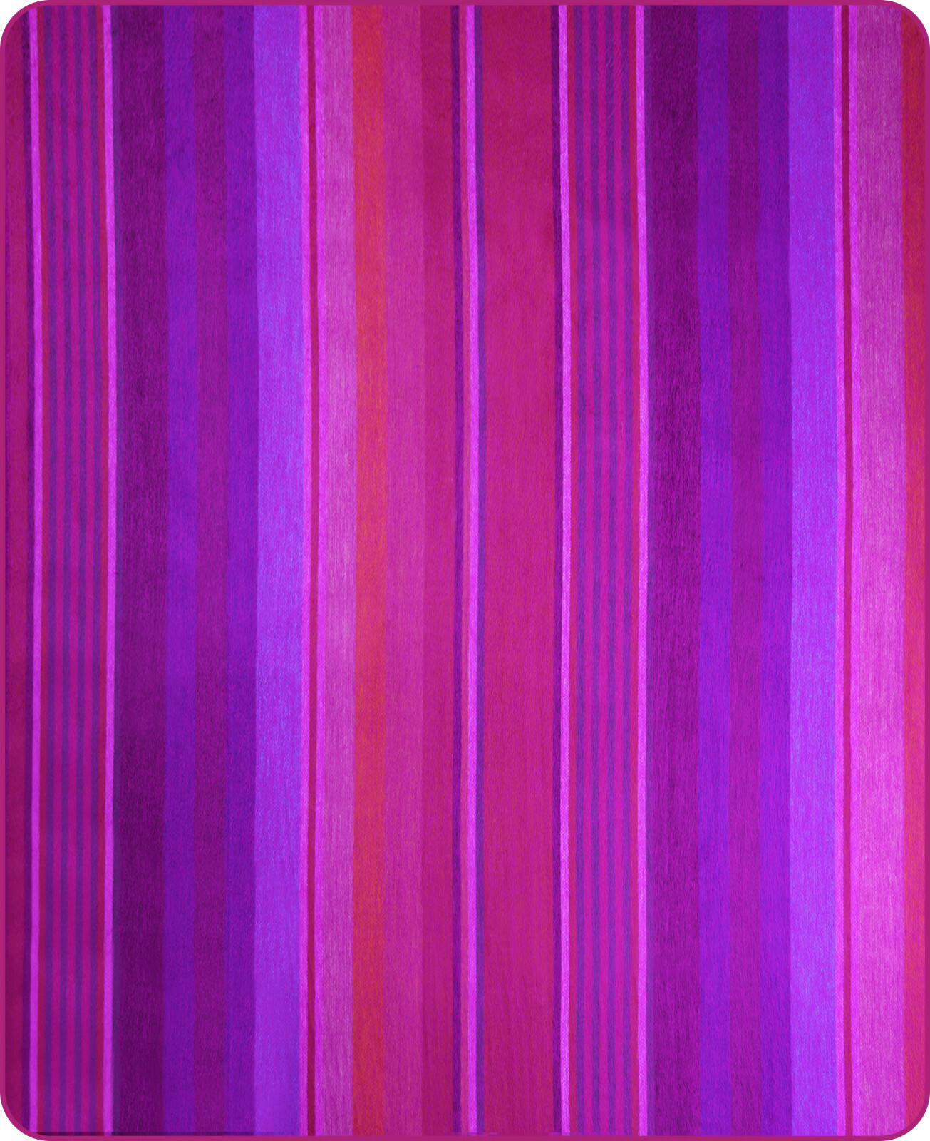 VIBRANT STRIPED ALPACA WOOL BLANKET 97&Prime; x 69&Prime; – MAGENTA & PURPLE HUES