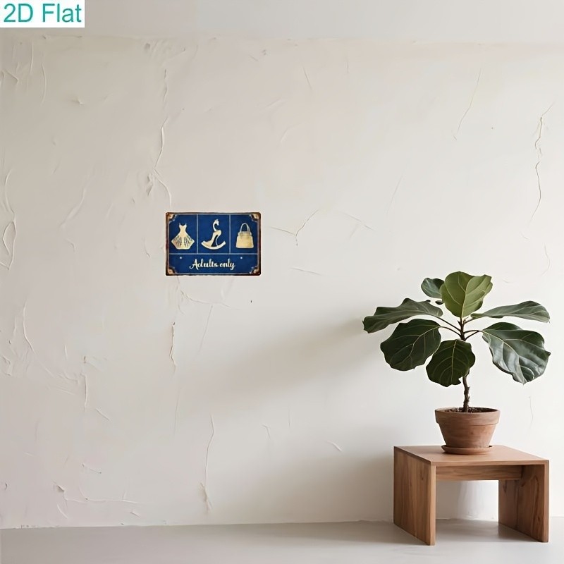 Adults Only Fashion Retro Metal Sign Glamorous Women&rsquo;s Room Wall Hanging Decor