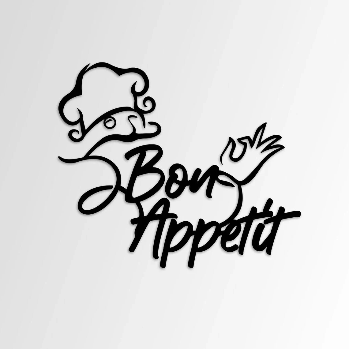 Bon Appetit Metal Signs, French Kitchen Sign Restaurant Dining Room Wall Decor