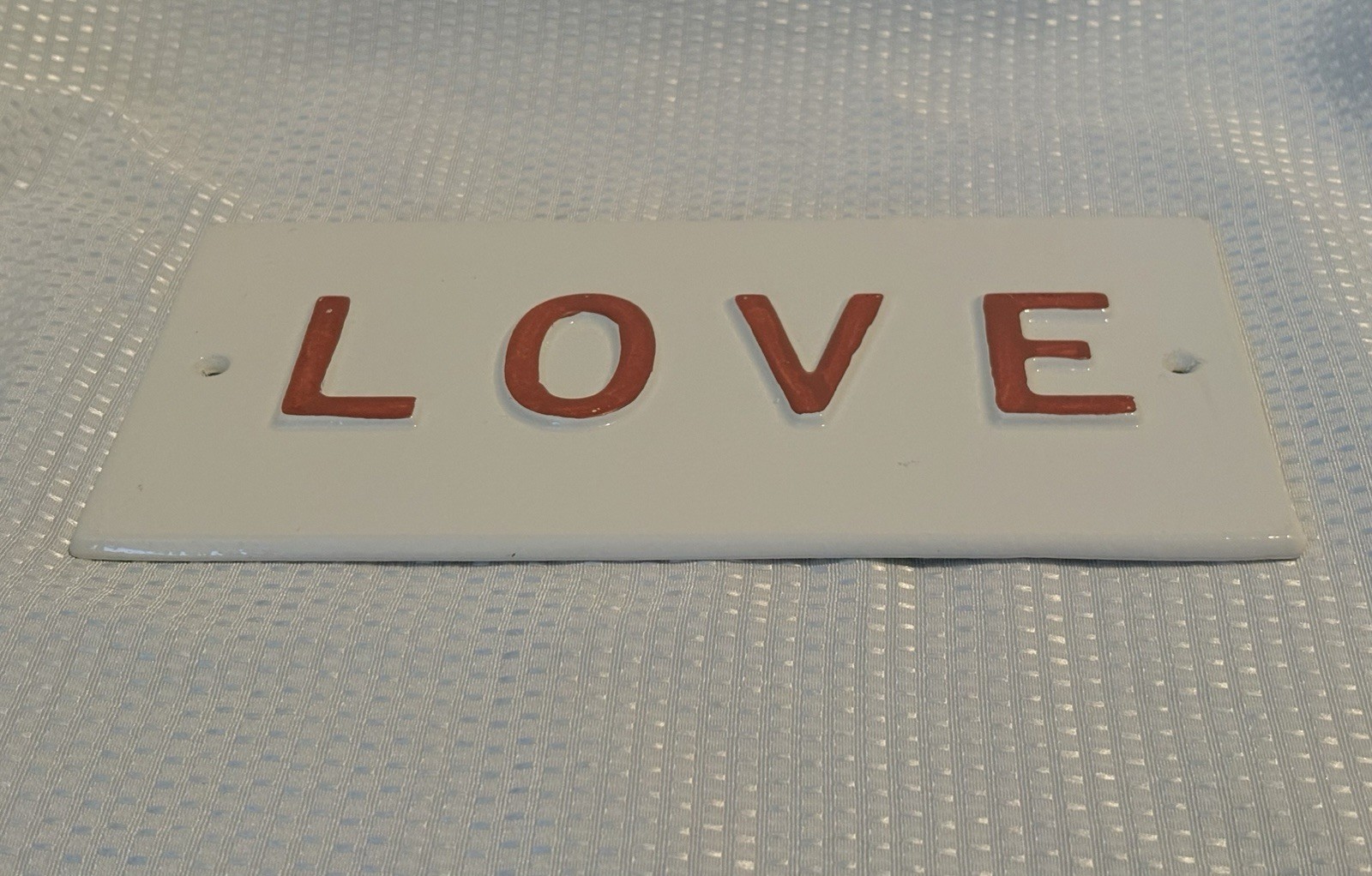 Hearth & Hand Magnolia LOVE Decor Plaque Pink & White