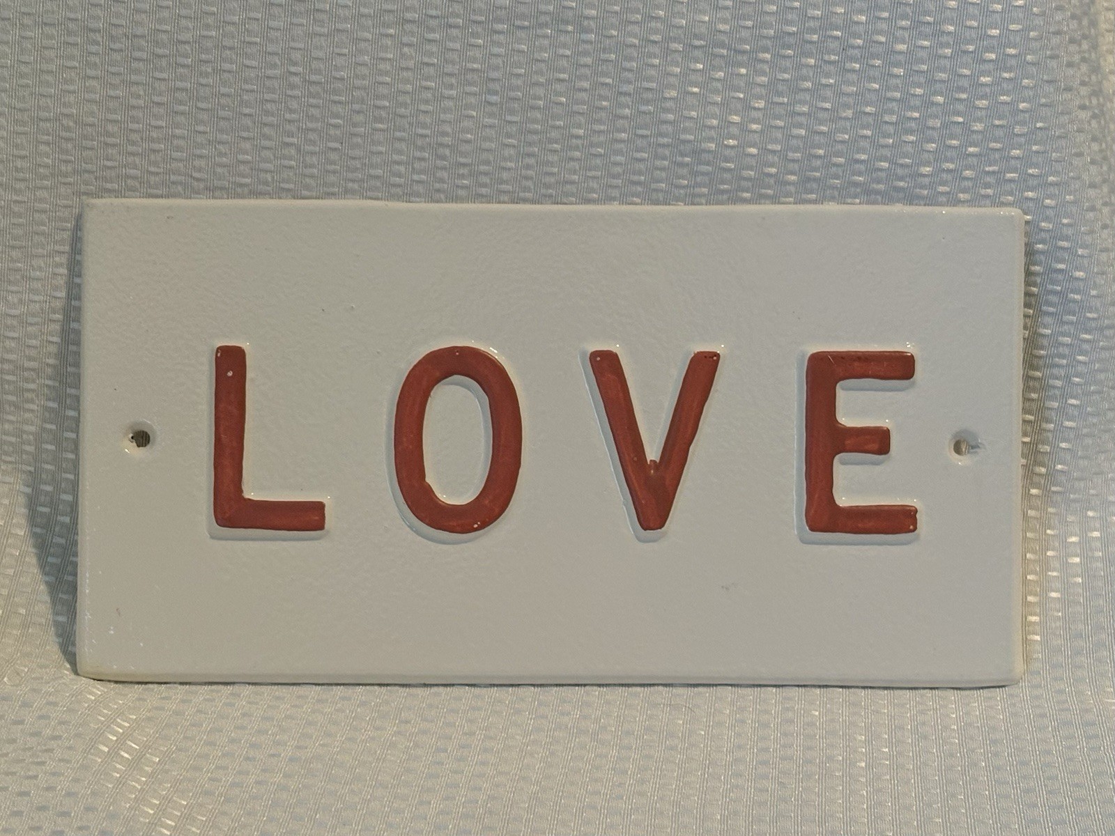 Hearth & Hand Magnolia LOVE Decor Plaque Pink & White
