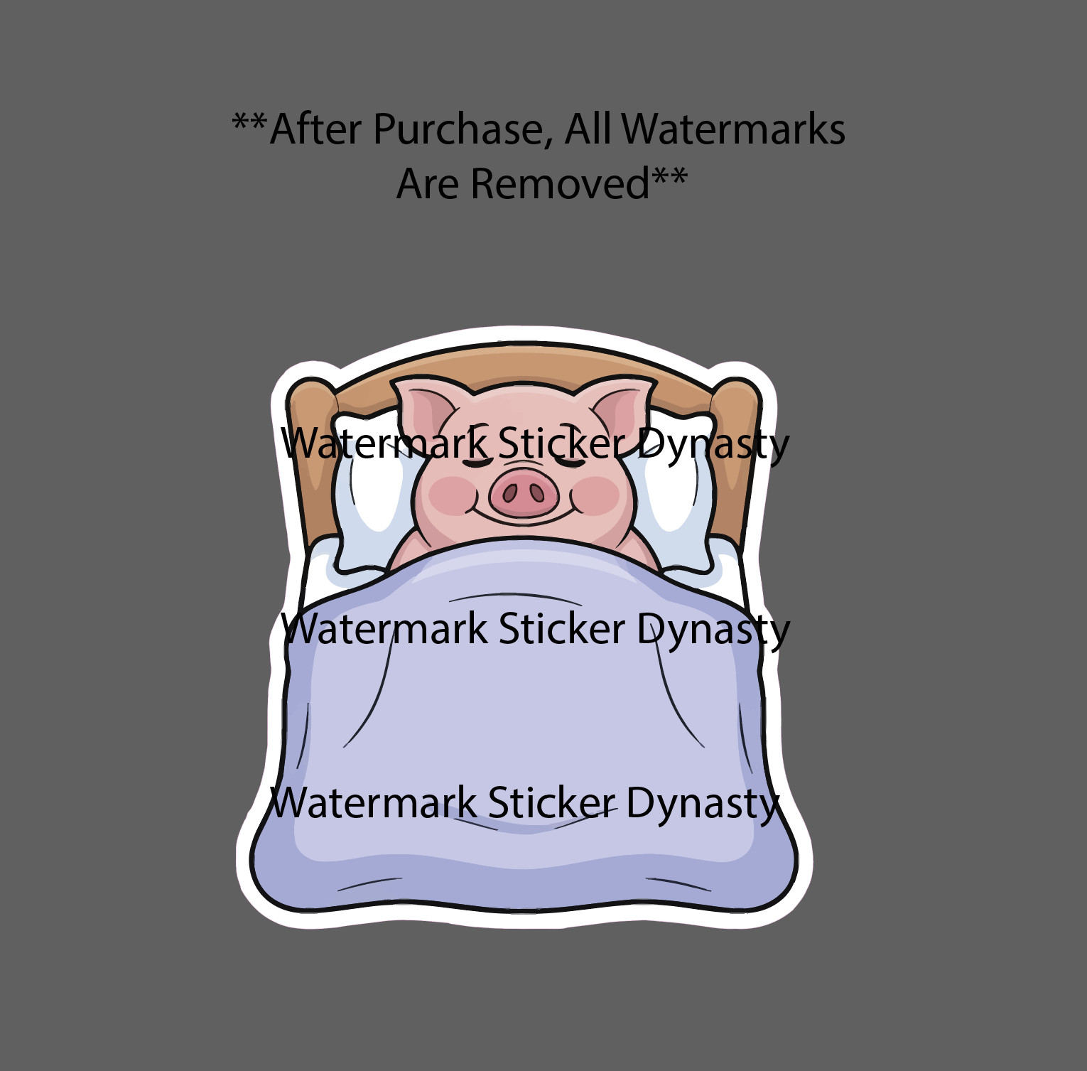 Pig In A Blanket Sticker Waterproof Decal Animal Funny Humor Sleeping Gift NEW