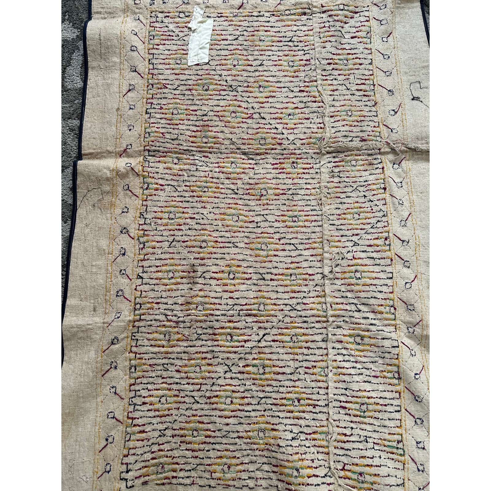 Vintage Banjara wall hanging ethnic tapestry hanging embroidery boho 35×64”