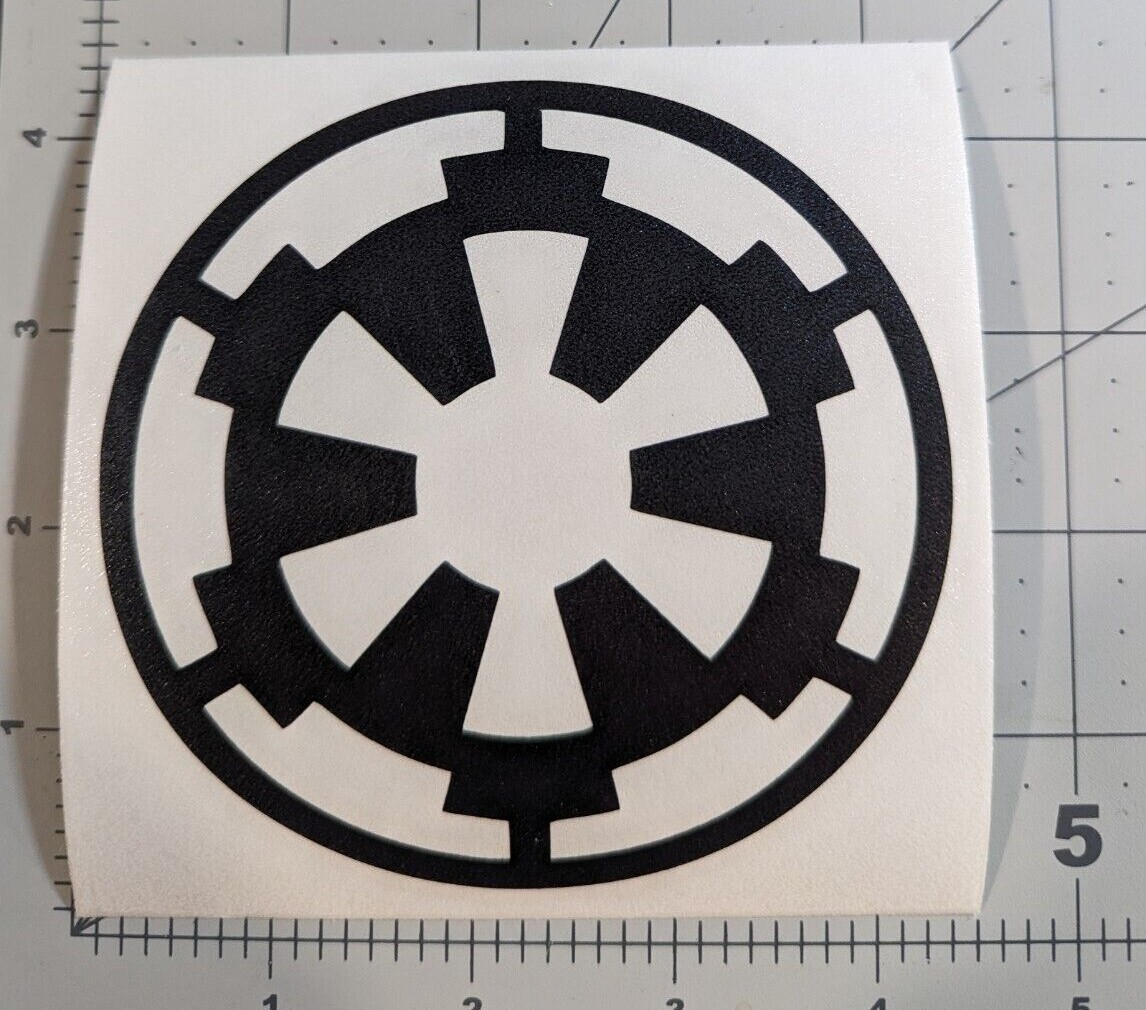 STAR WARS Imperial Cog symbol decal 4×4&Prime; you choose color